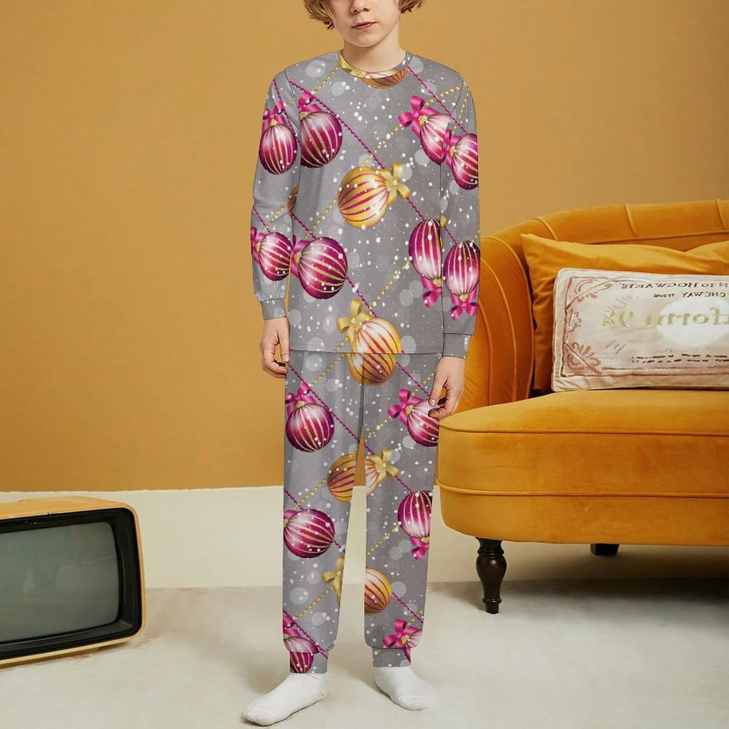 MEIKKO Christmas Ball Baubles Thermal Underwear Set