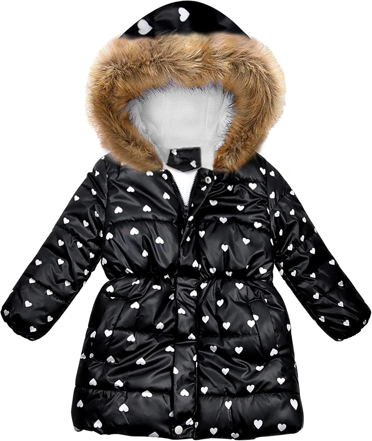 Kids Winter Puffer Coat with Hoodie Top