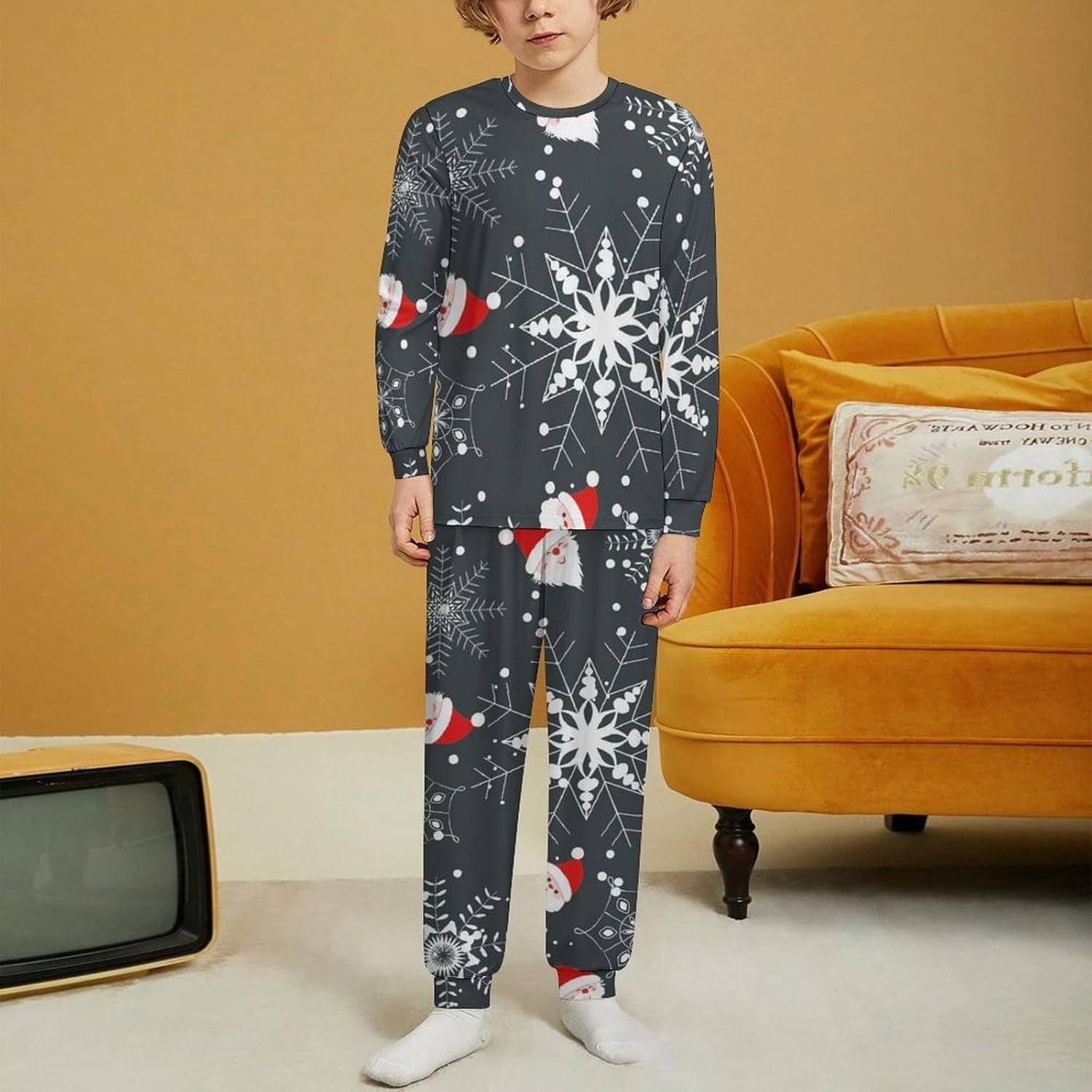 XCelebration Christmas Gnomes Thermal Underwear for Kids Soft Comfortable Pajamas