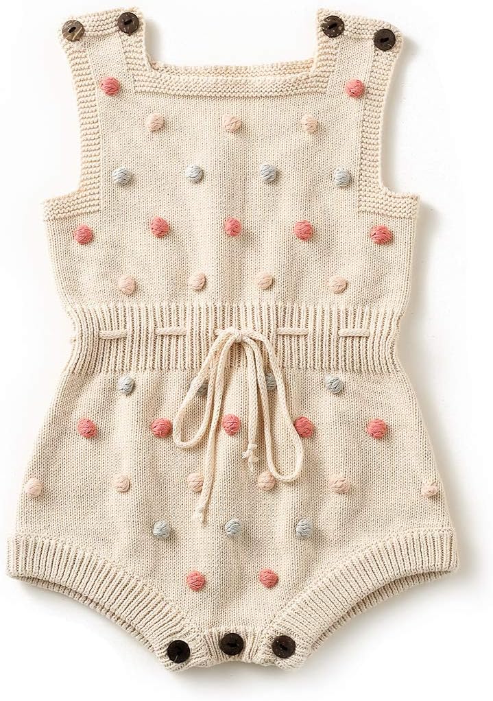 Adorable Knitting Romper for Baby Girls