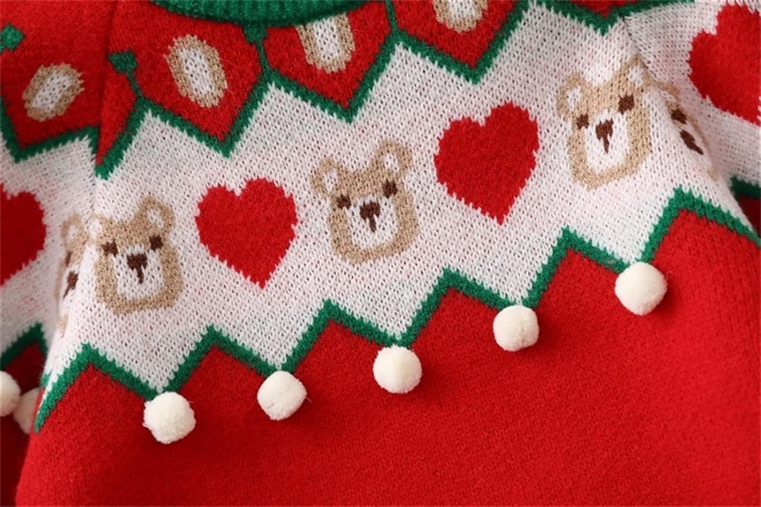 Warm Cozy Christmas Sweater for Babies Cute Deers in Knit
