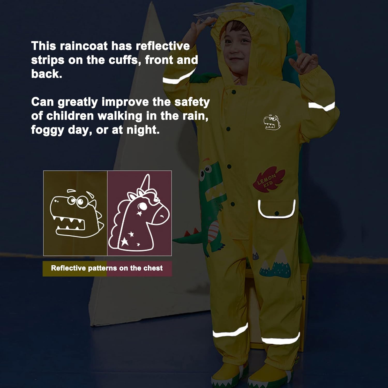 Fewlby Toddler Girls Lightweight Rain Jacket