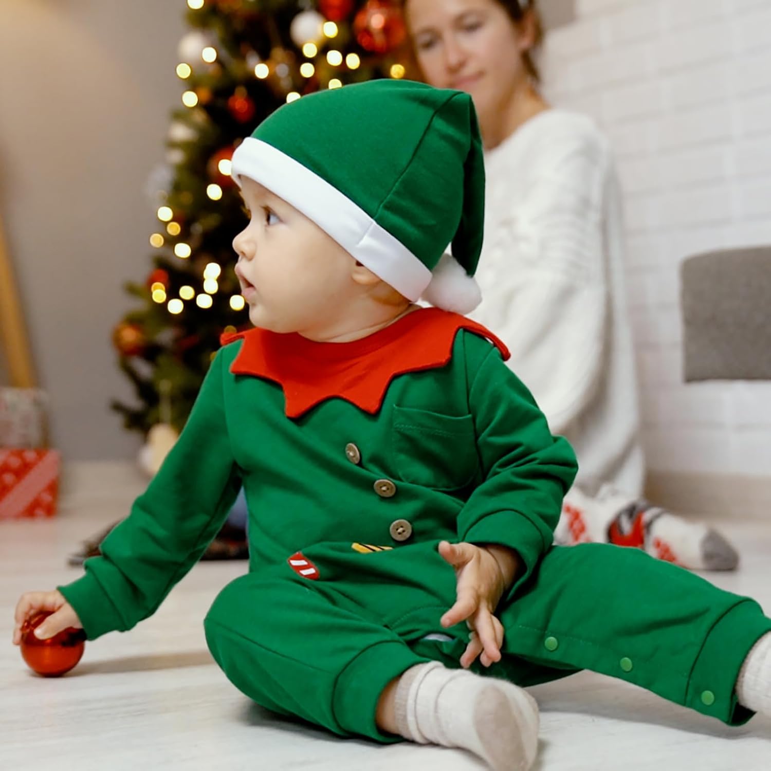 My First Christmas Baby Romper Set