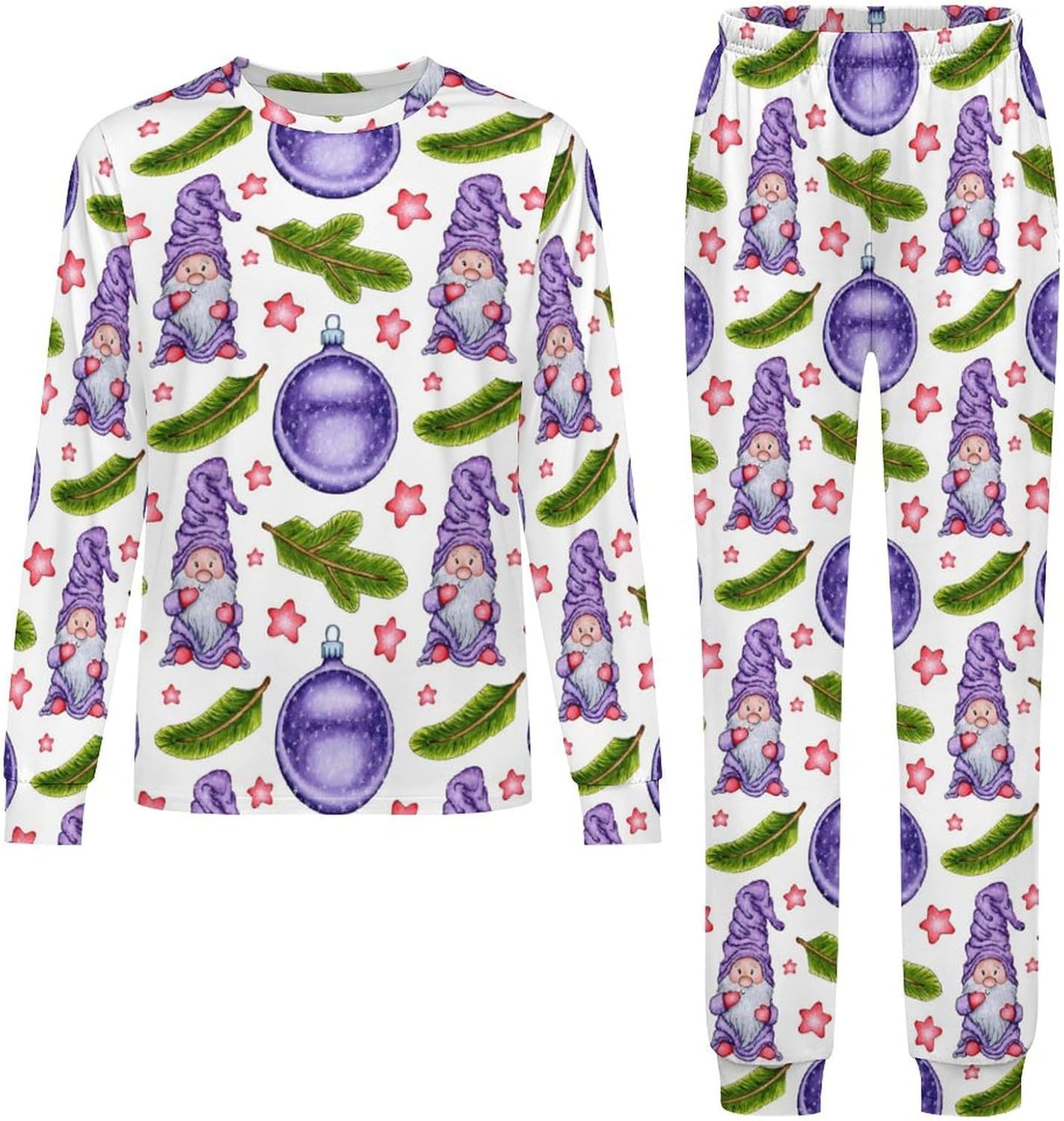 MEIKKO Kids Christmas dumped snowflakes Pajama Set