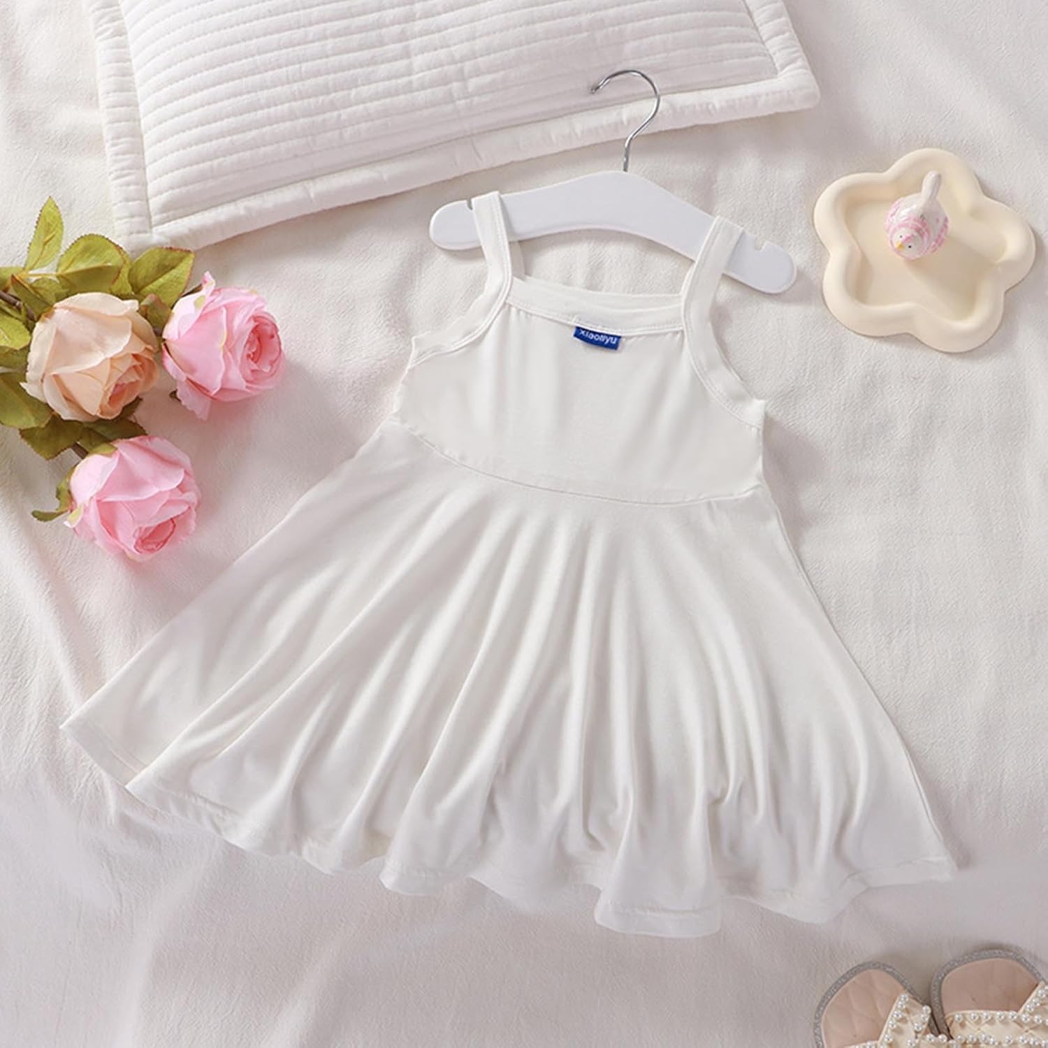 Loving Thoughts Kids cotton sleeveless spaghetti strap dress