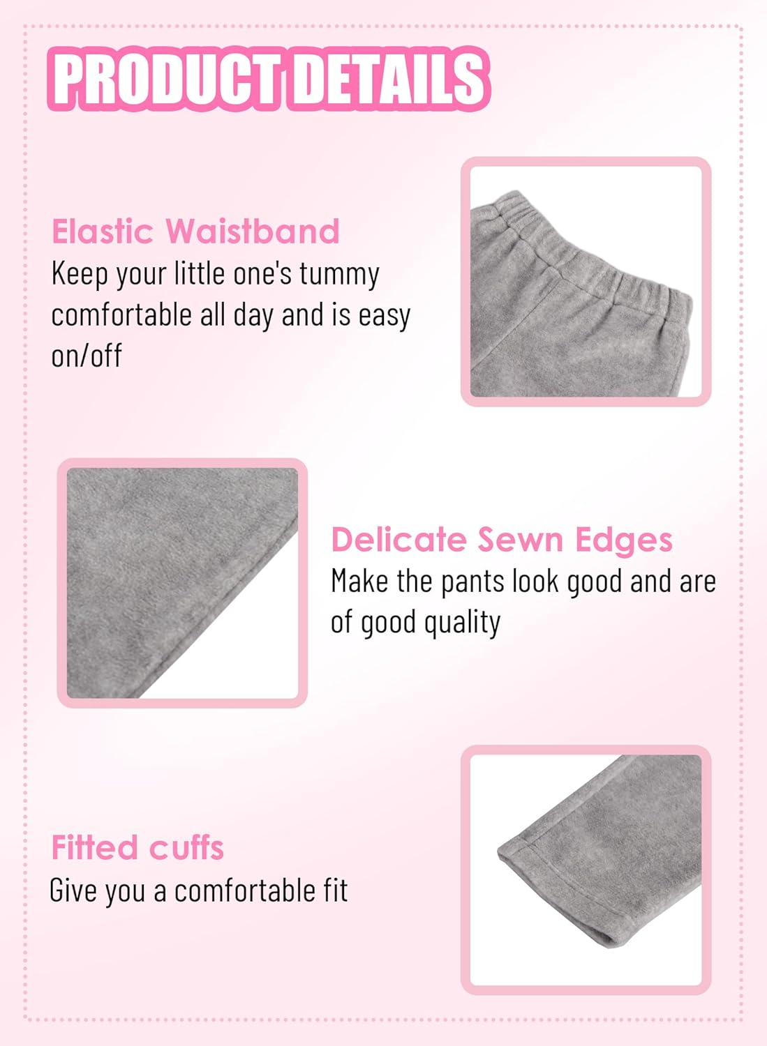 Affordable comfy warm sweatpants for kids