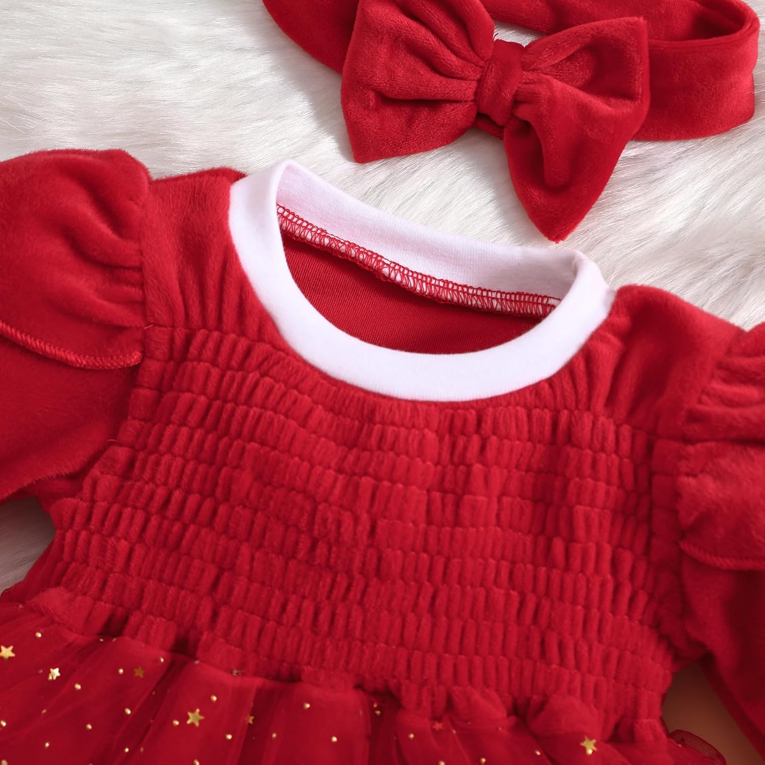 COORALLY Newborn Baby Girl Christmas Romper
