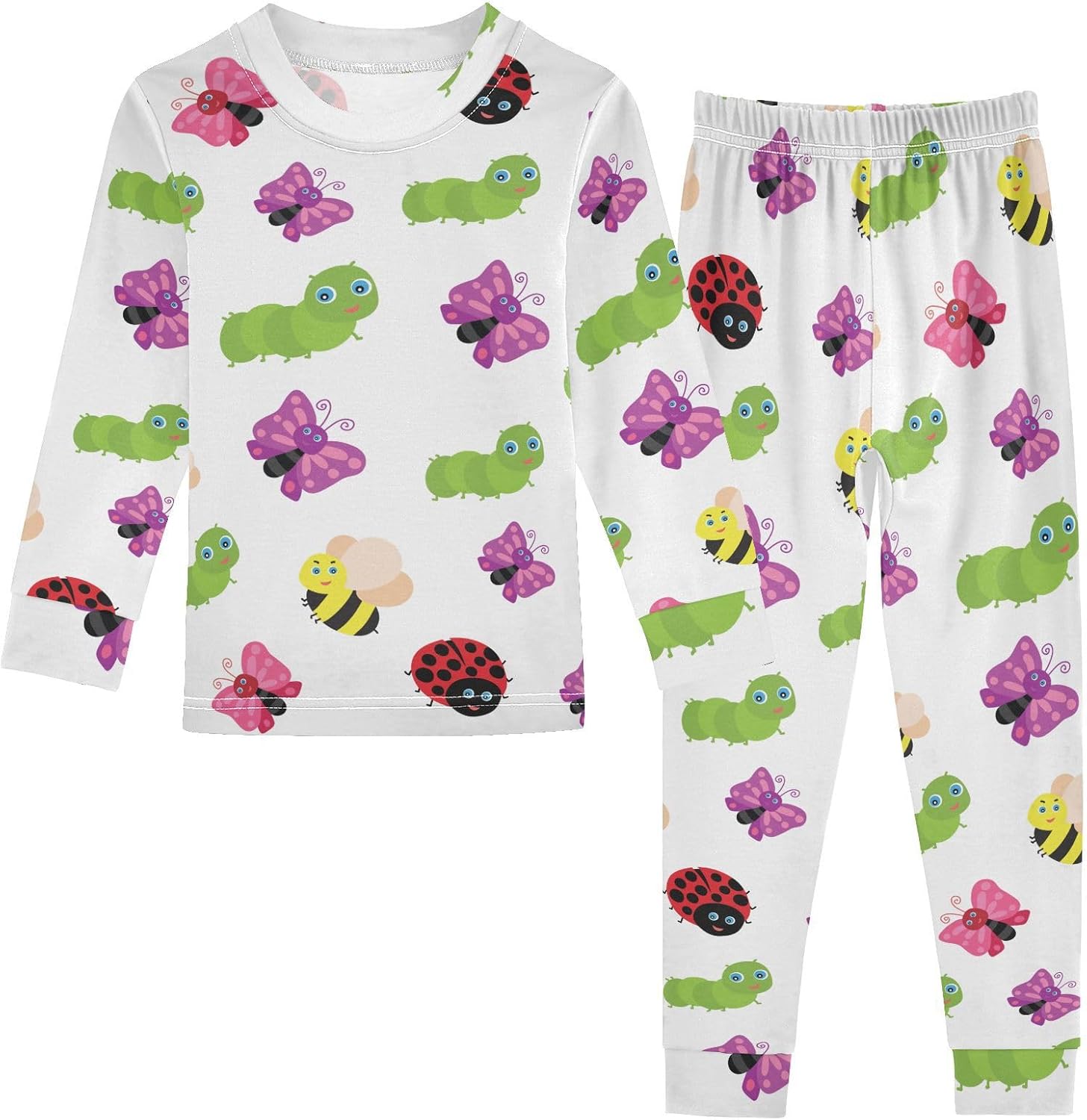 WIFIU 2-Piece Long Sleeve Pajama Set for Girls