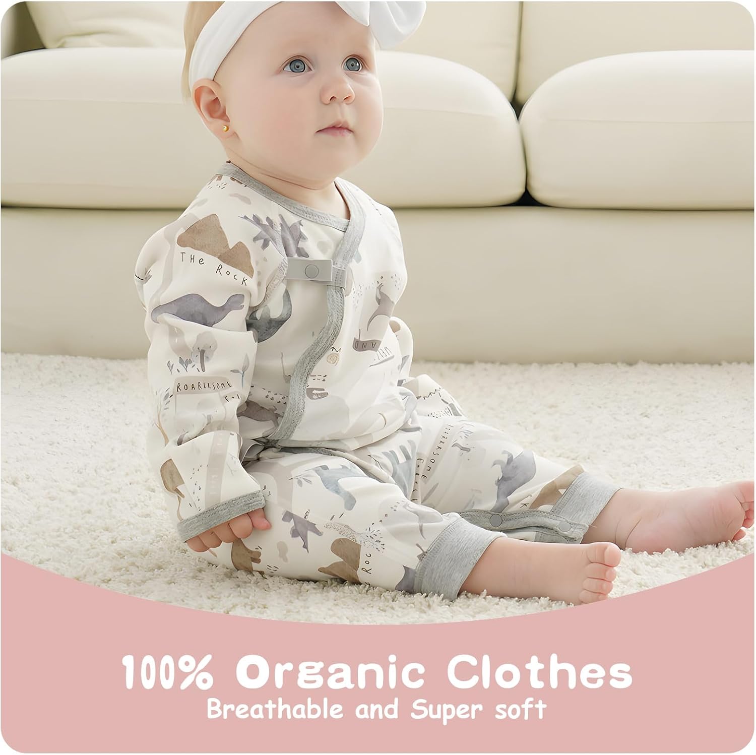 Cherie Kids 0-6 Months Organic Cotton Romper