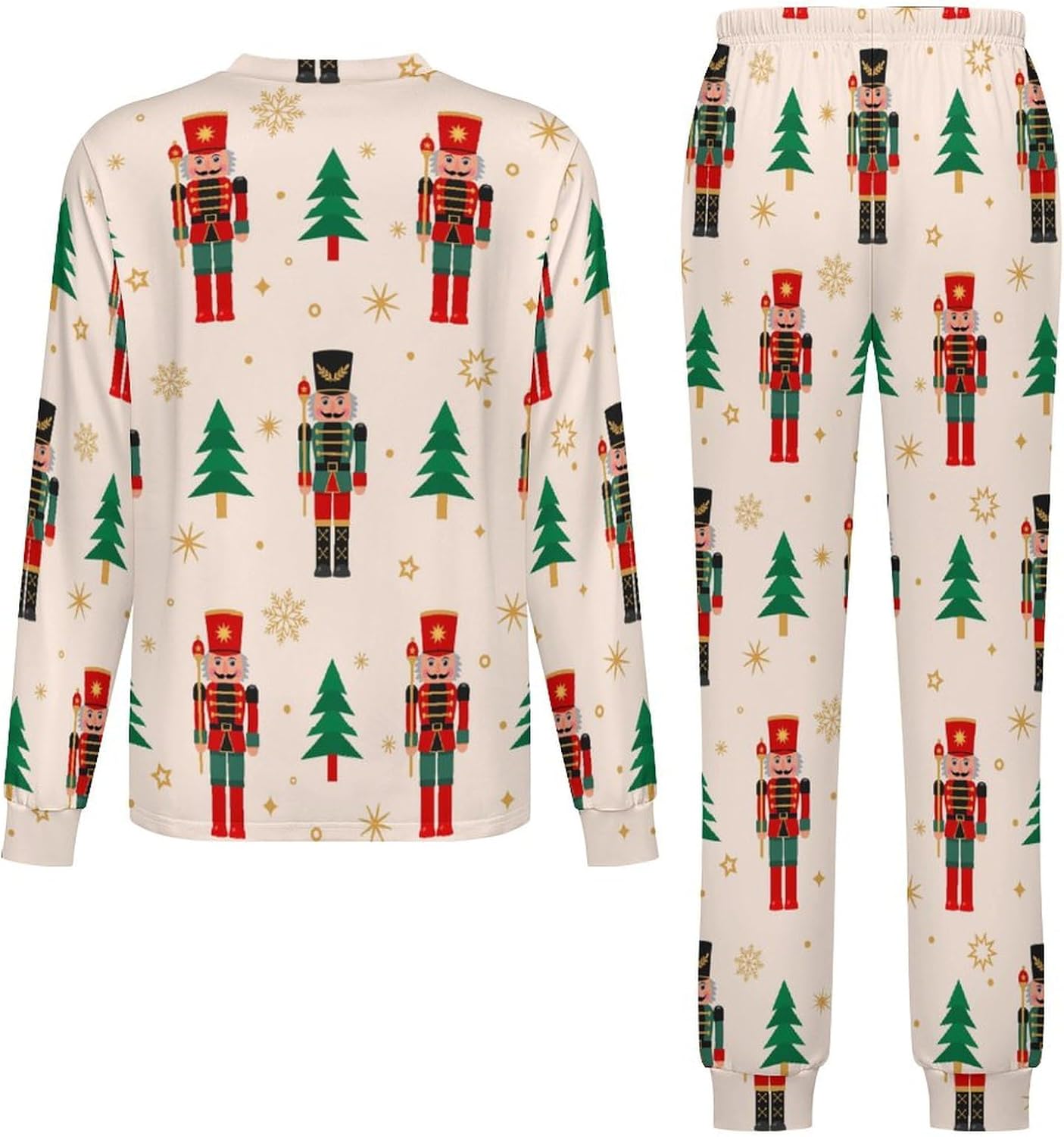 MEIKKO Thermal Pajama Set Christmas Tree Nutcracker Long