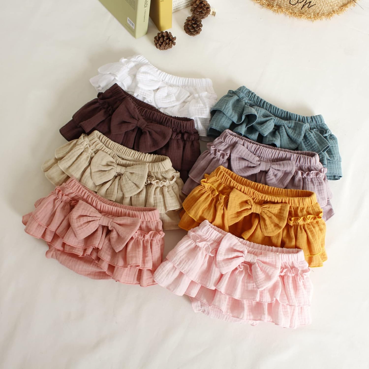 RUKOSU Baby Girl Ruffle Bowknot Bloomers