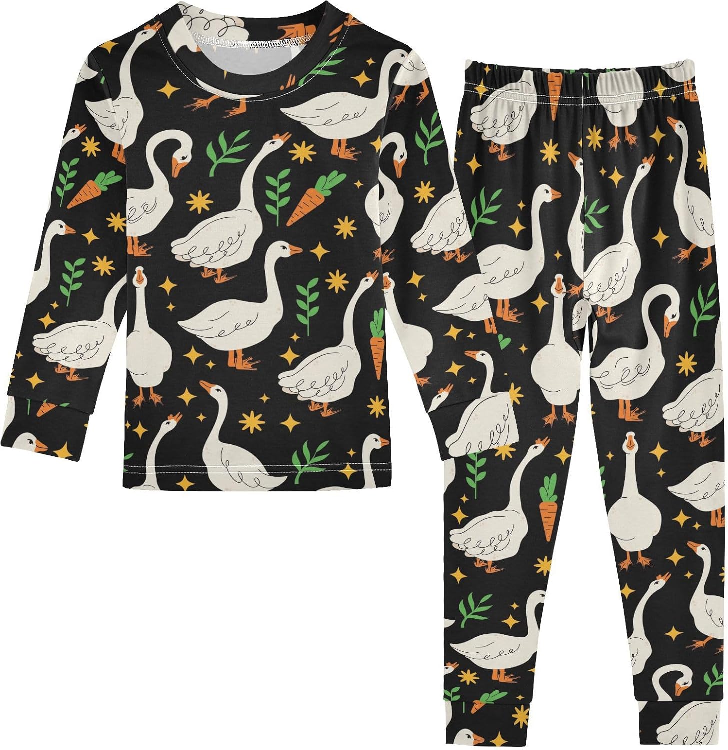Soft Cotton Pajama Set for Girls - Long Sleeve breathable comfortable sleepwear