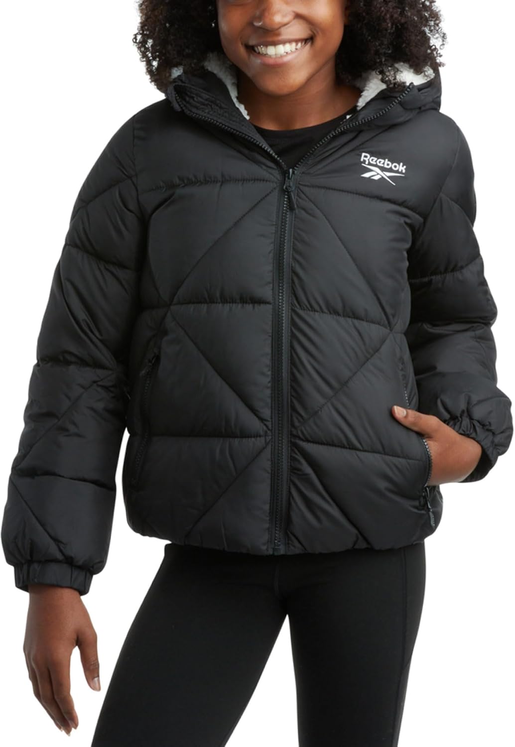 Stay Warm Style Comfort Reebok Girls Heavyweight Quilted Puffer Parka