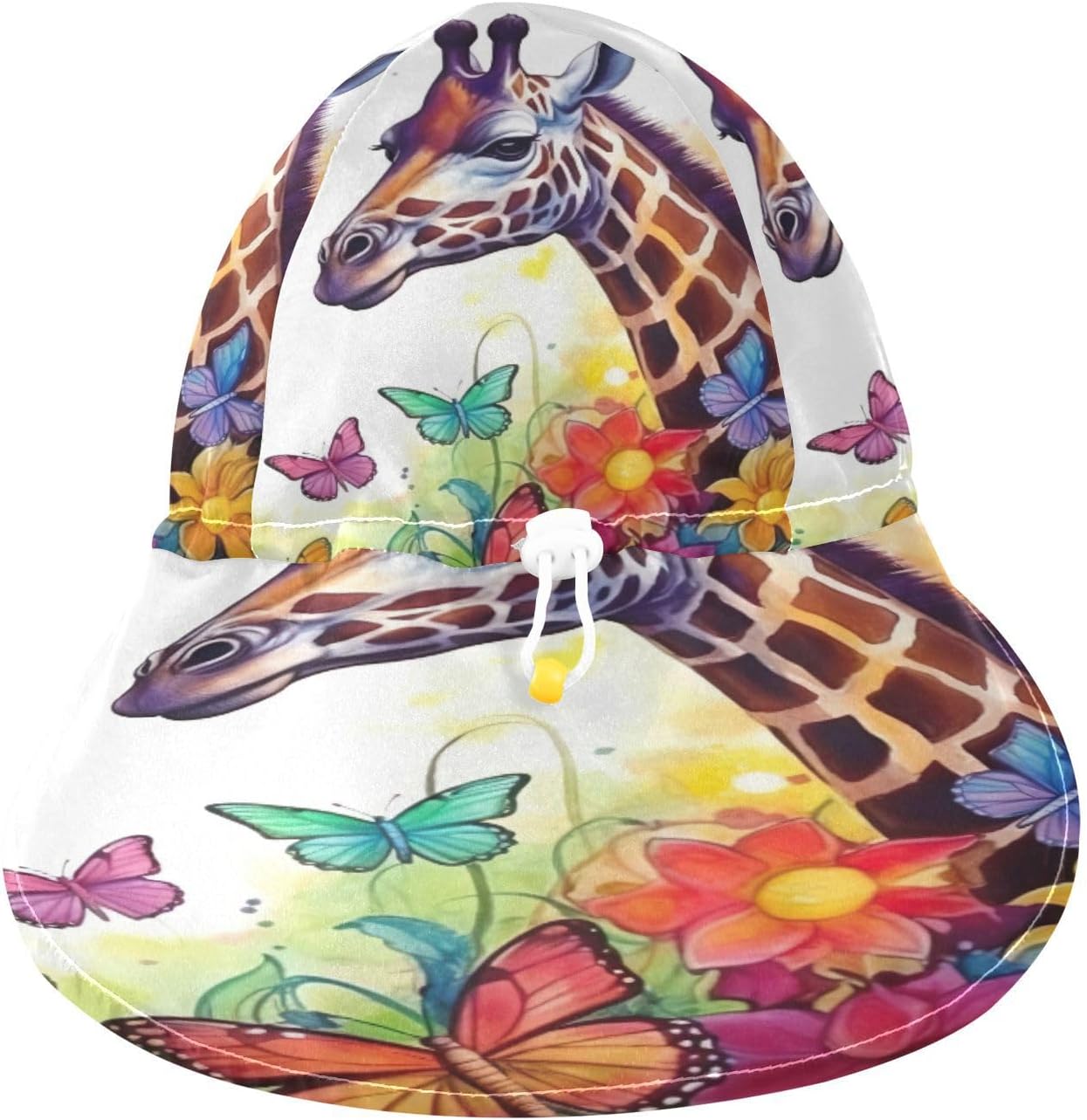 Emelivor Giraffe Butterflies Baby Sun Hat UPF 50