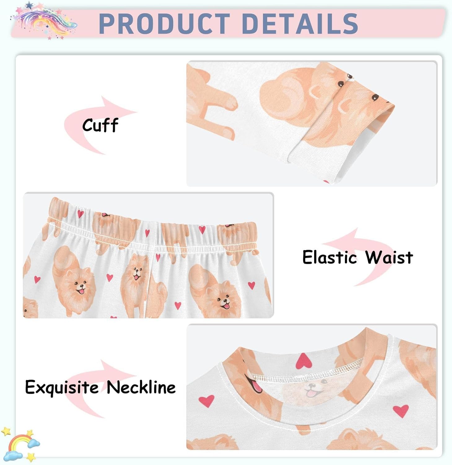 WIFIU Soft Cotton 2 Piece Pajama Set for Kids