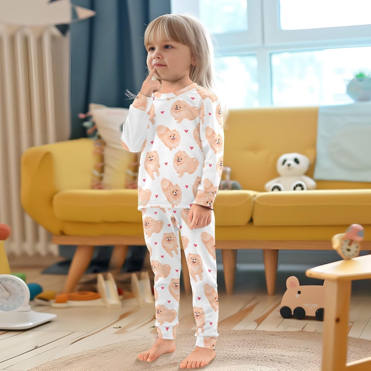 WIFIU Soft Cotton 2 Piece Pajama Set for Kids