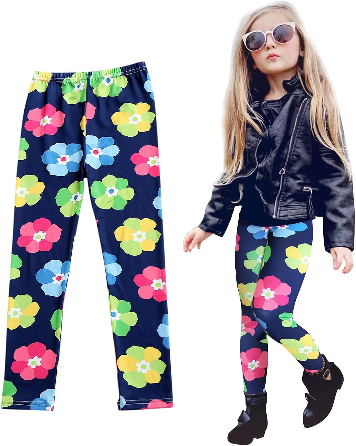 ToddlBy - Soft Floral Print Loose Pants for Kids Fall Spring Outfits
