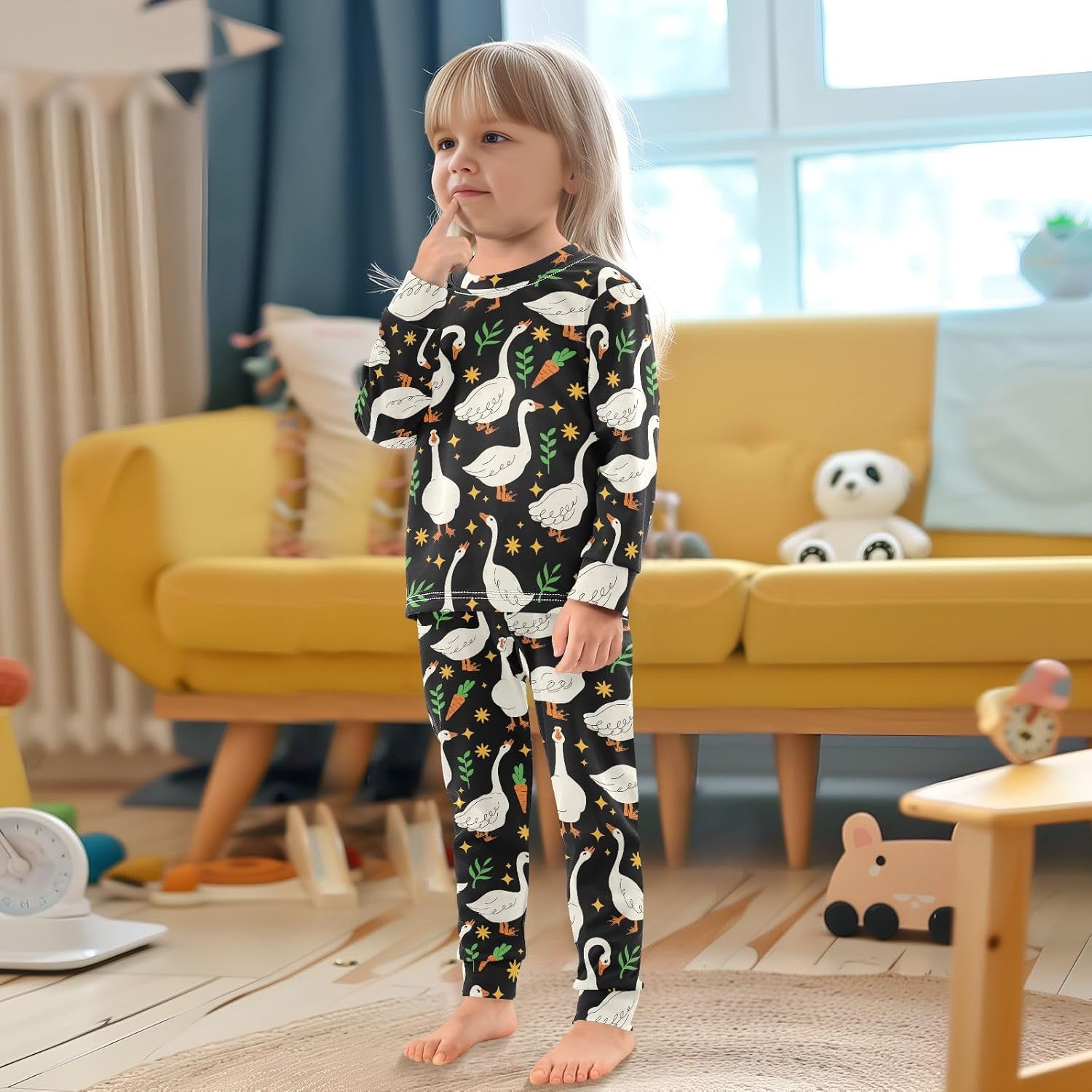 Soft Cotton Pajama Set for Girls - Long Sleeve breathable comfortable sleepwear