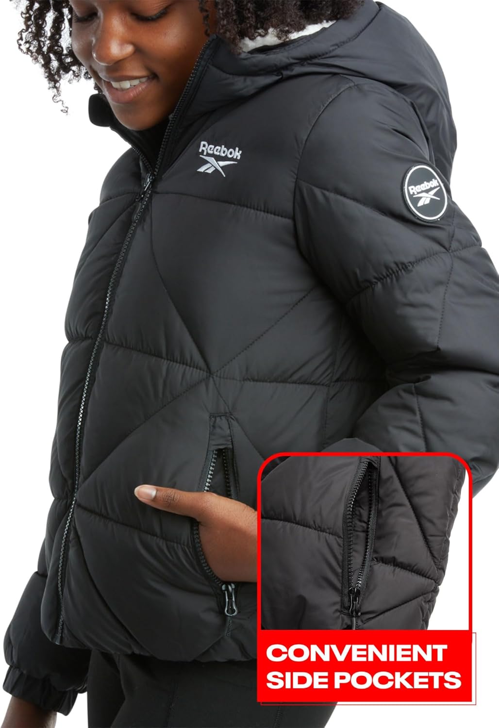 Stay Warm Style Comfort Reebok Girls Heavyweight Quilted Puffer Parka