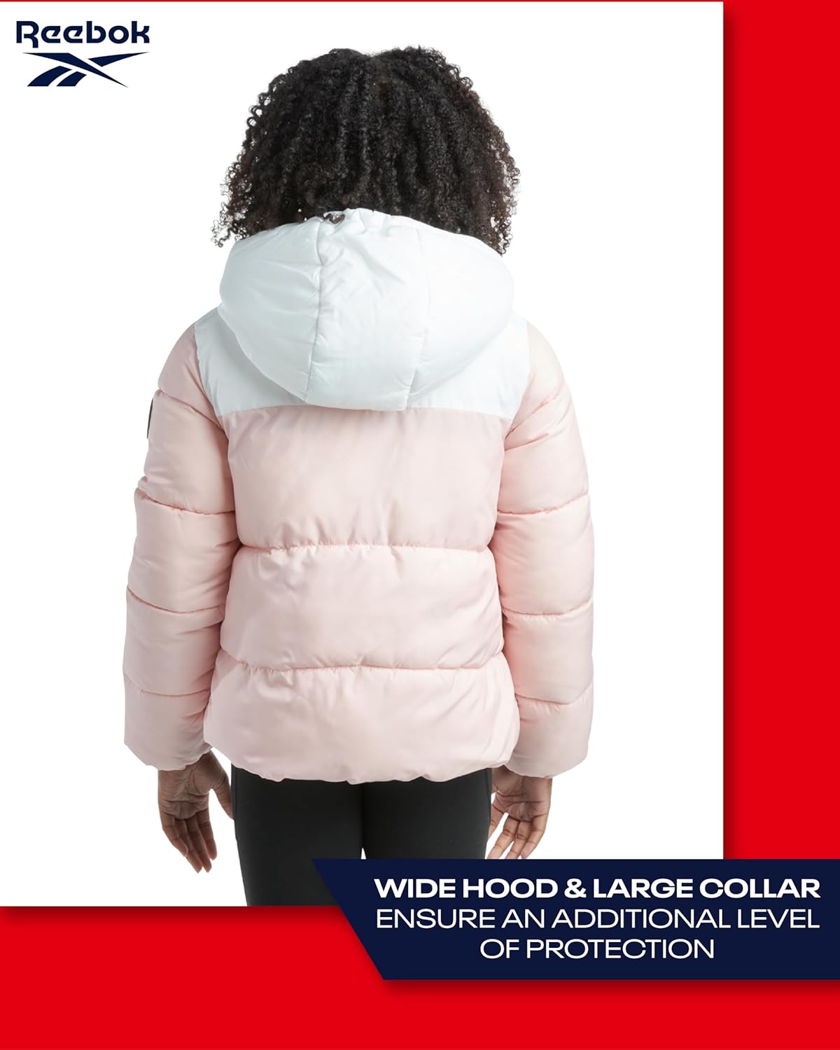 Reebok Girls Puffer Winter Jacket Warm Stylish
