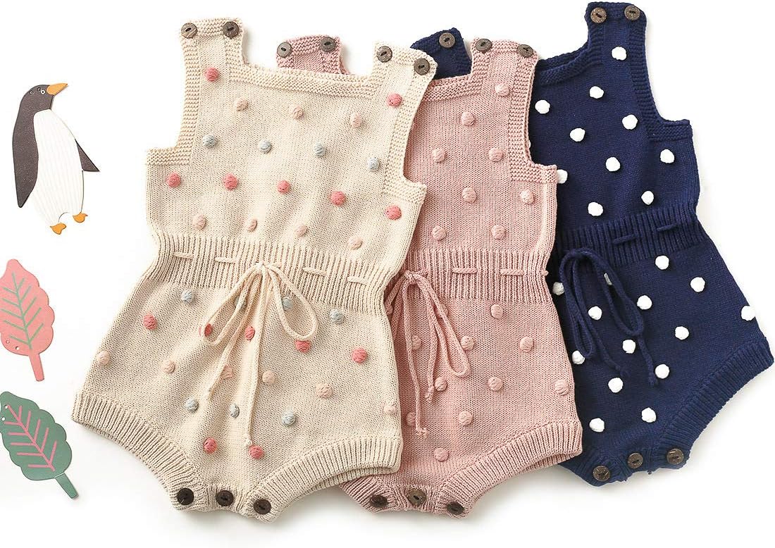 Adorable Knitting Romper for Baby Girls