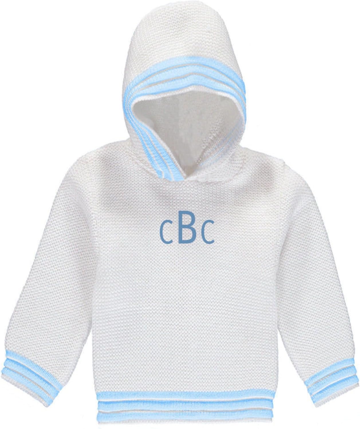 Julius Berger Personalized Baby Sweater Monogram - Soft Custom Design Made in USA