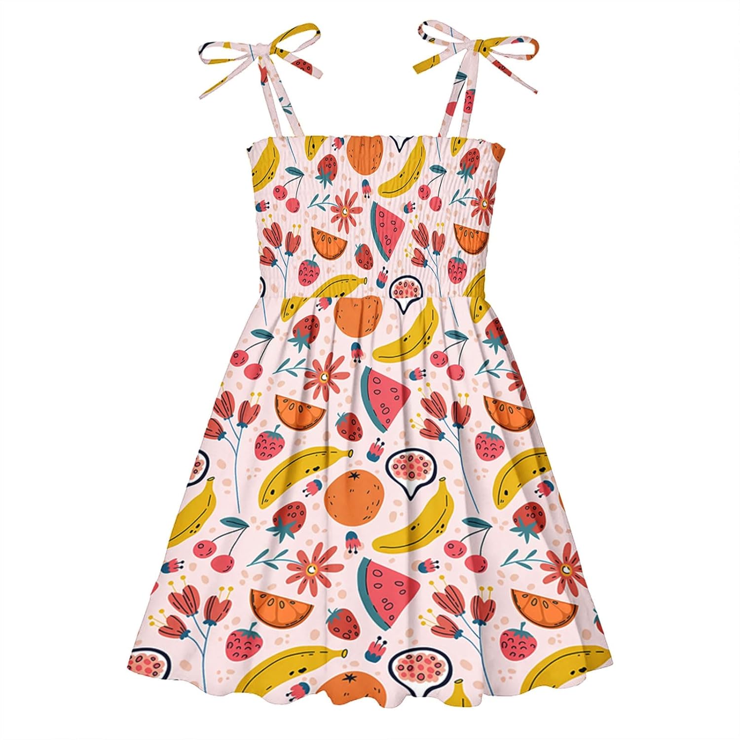 Beessbest Toddler Baby Girl Polka Dot Print Dress Spaghetti Straps Sleeveless Casual Dress