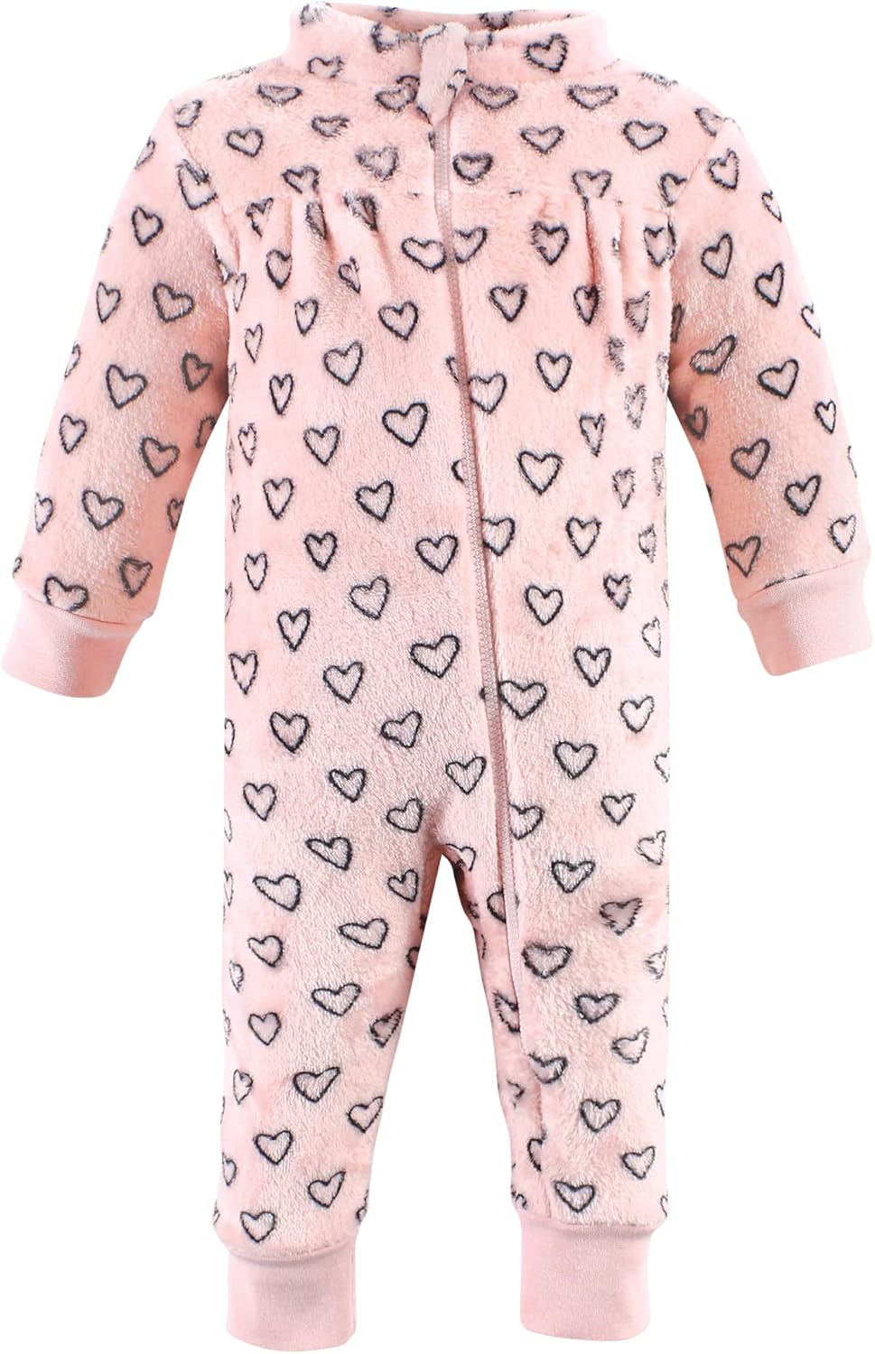 Hudson Baby Baby Girls Plush Jumpsuit With 3D Animal Design