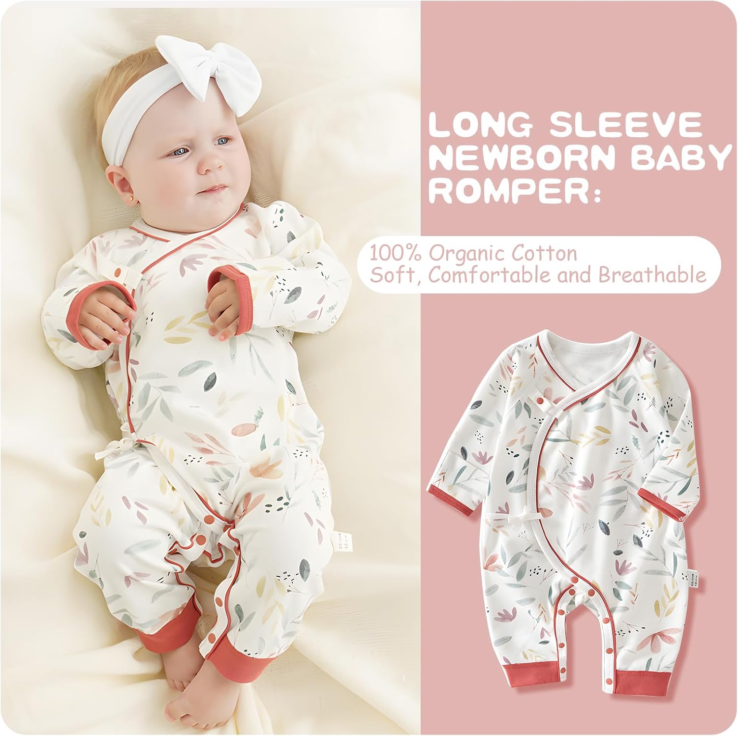 Cherie Kids 0-6 Months Organic Cotton Romper