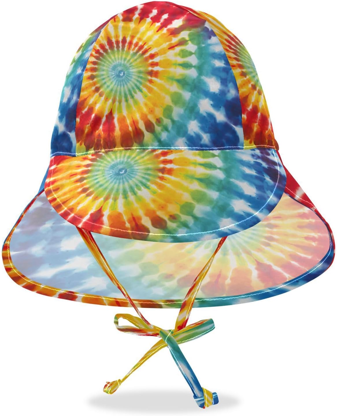 Emelivor Rainbow Spiral Tie Dye Toddler UV Protection Sun Hat