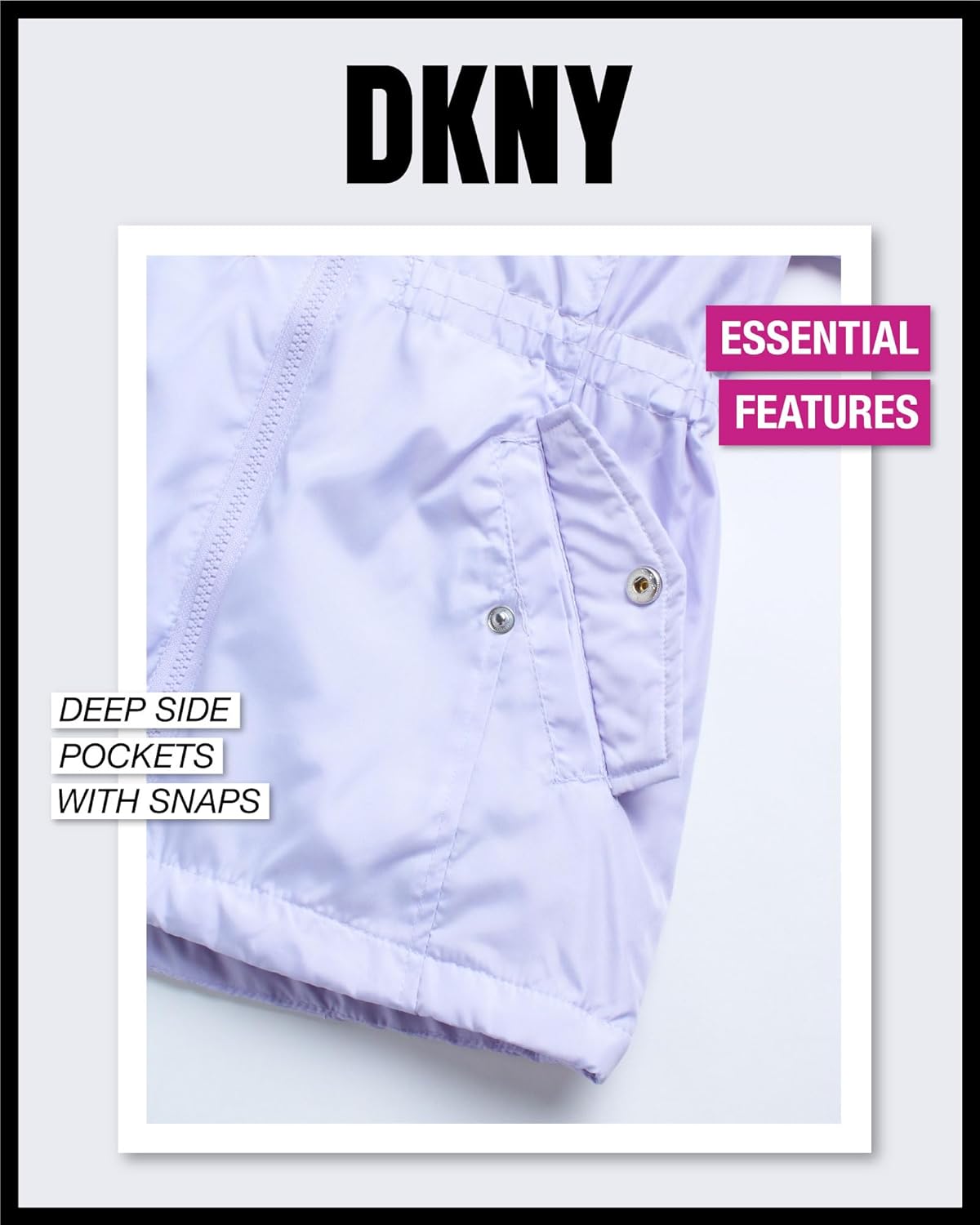 DKNY Girls Anorak Jacket - Weather Resistant Polar Fleece