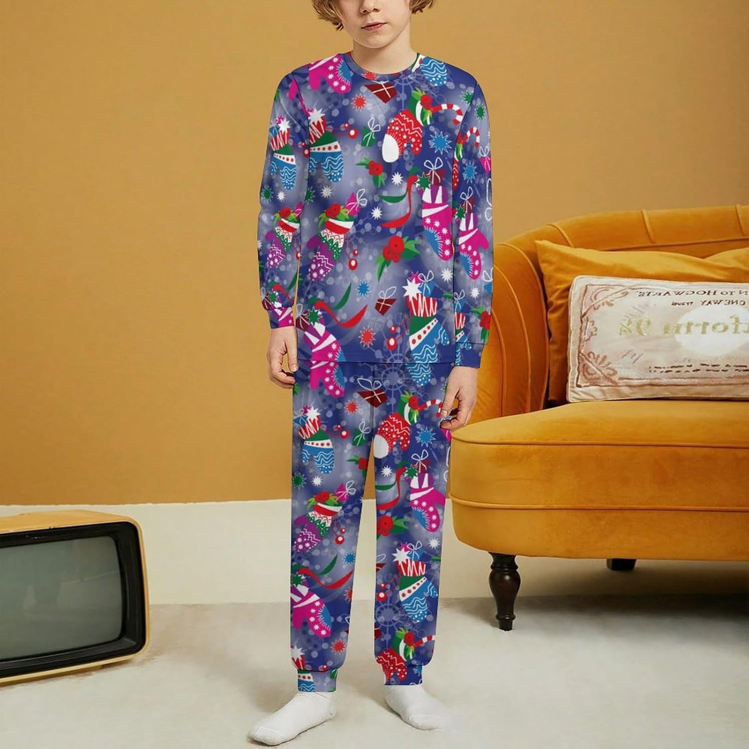 Santa Truck Thermal Set for Kids - Classic Christmas Pajamas