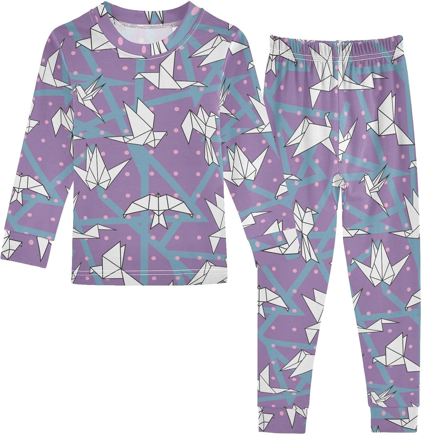 WIFIU 2 Piece Pajama Set for Kids 18M-8Y Soft Cotton Sleepwear