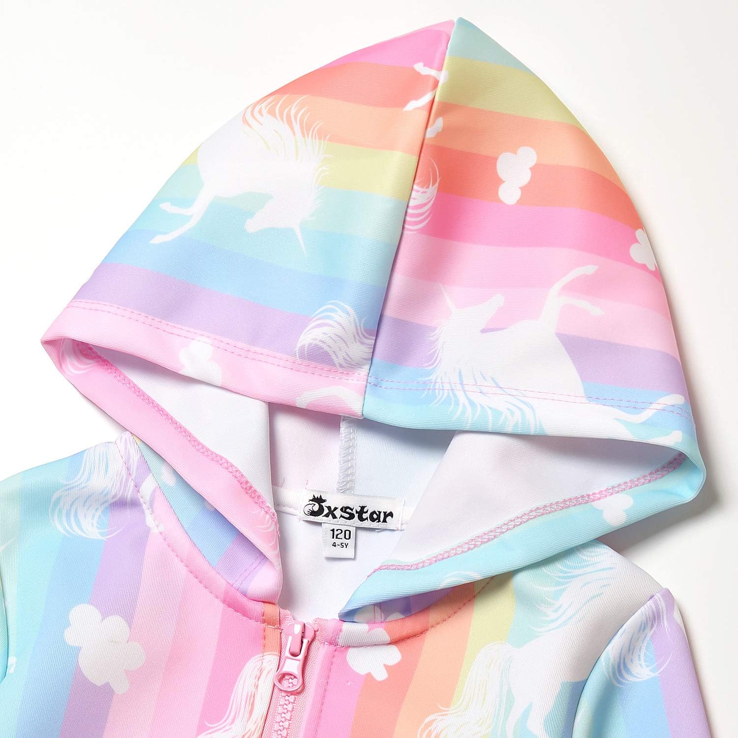 Cute Unicorn Butterfly Zip-Up Hoodie for Girls