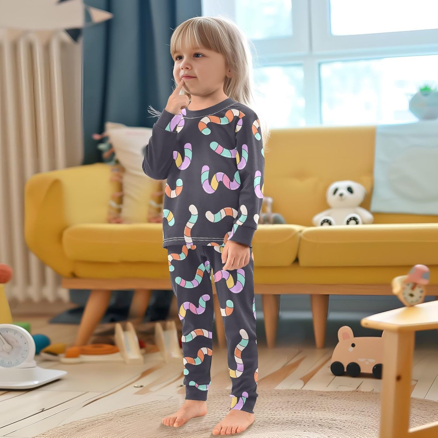 WIFIU Pajama Sets 2-Piece Soft Cotton Pjs for Home Casual Sleep
