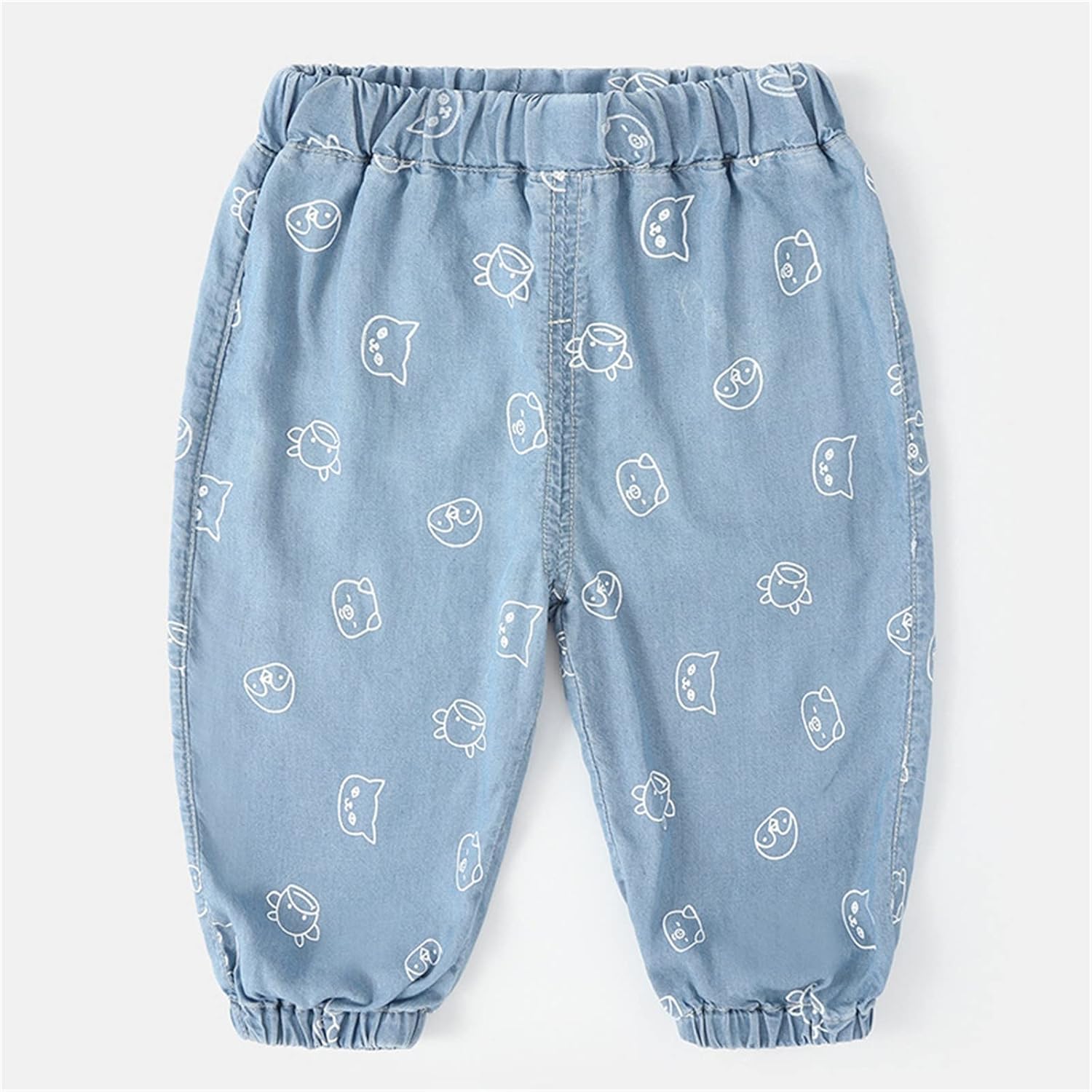 ZZHIZAIHU Cute Cartoon Animal Print Elastic Waist Pants Kids