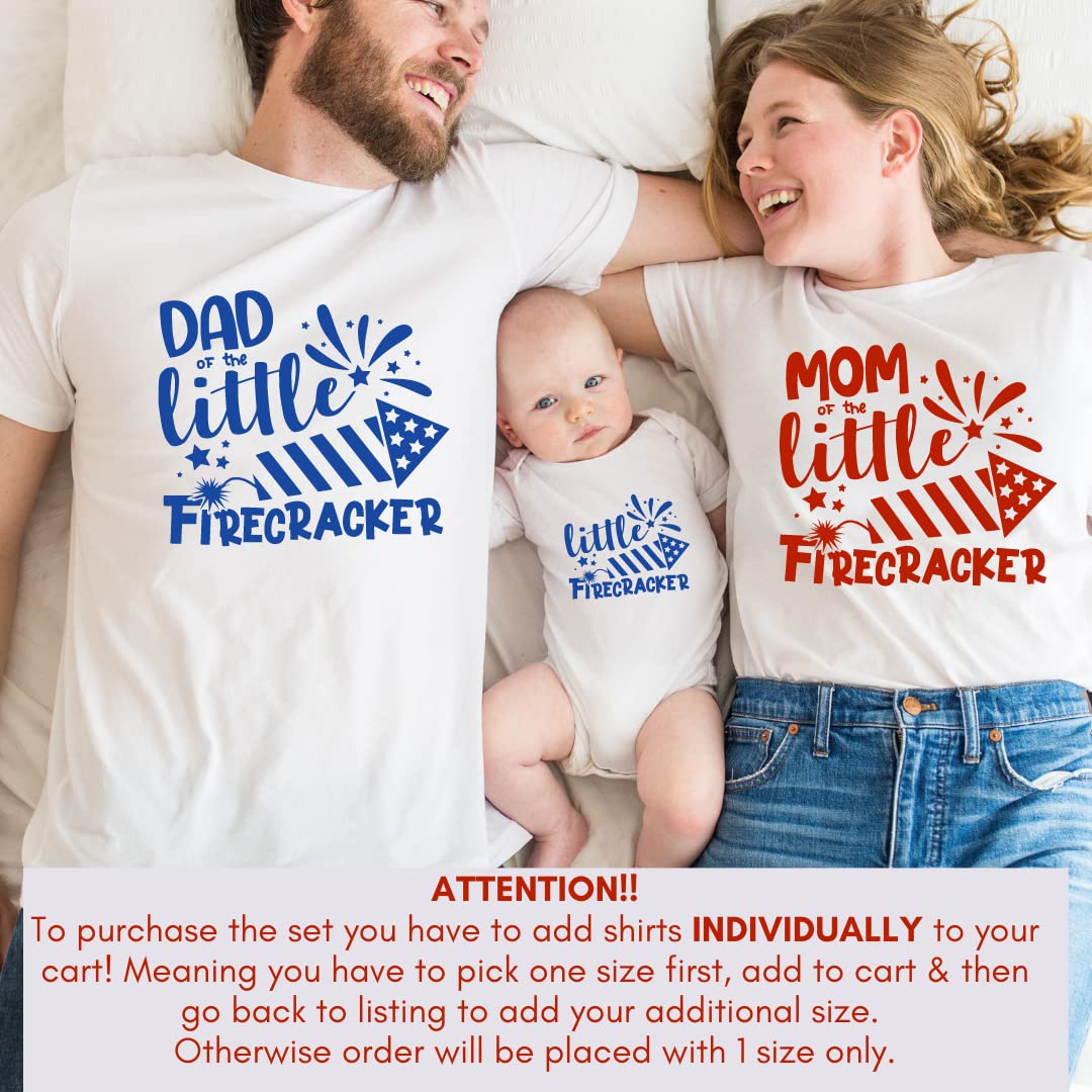 Fourth of July Family Matching Shirts Set for Mom Dad and Baby