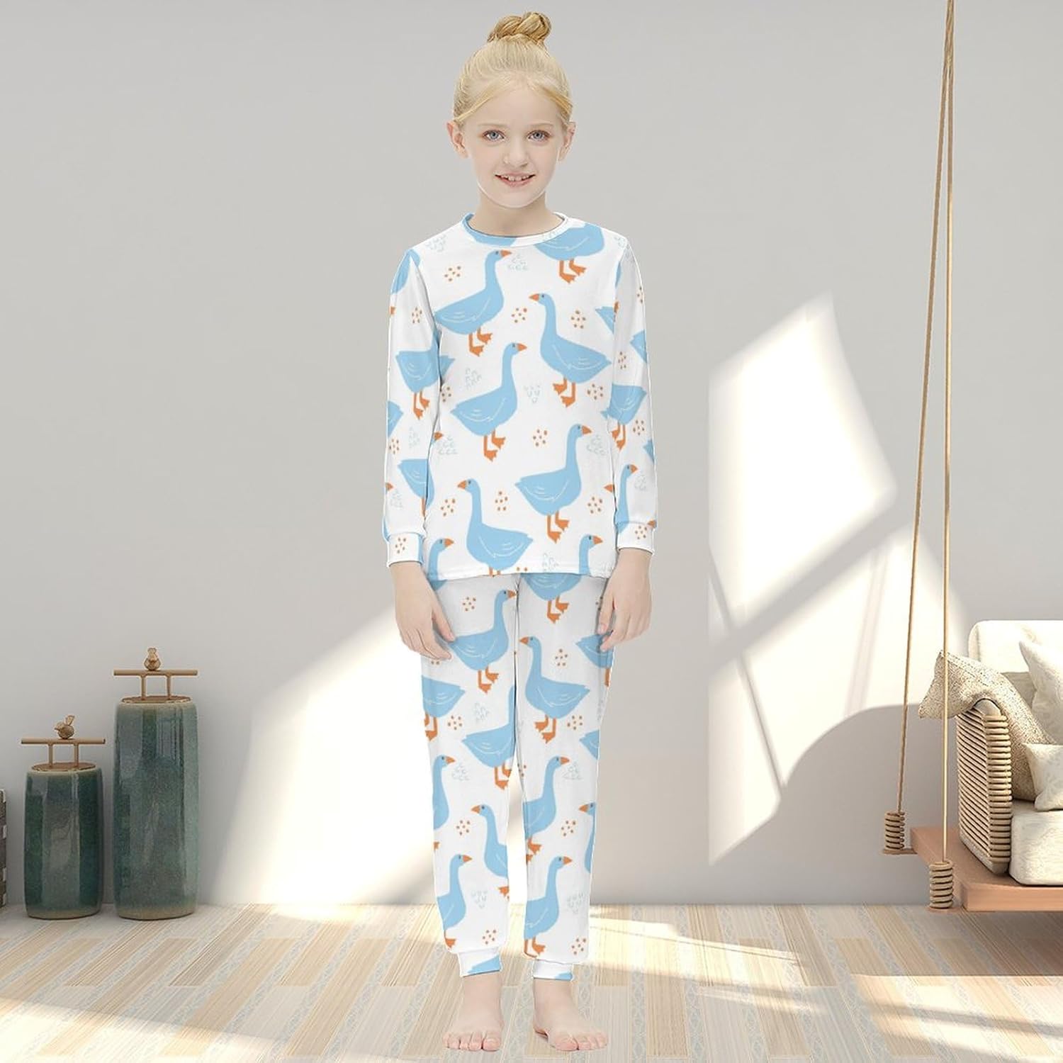 MEIKKO Girls Thermal Underwear Set Long Johns Lined