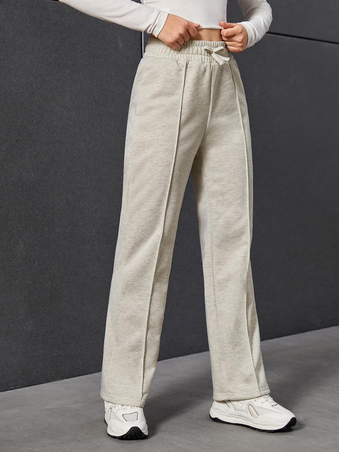 Floerns Girls Casual Drawstring High Waist Sweats
