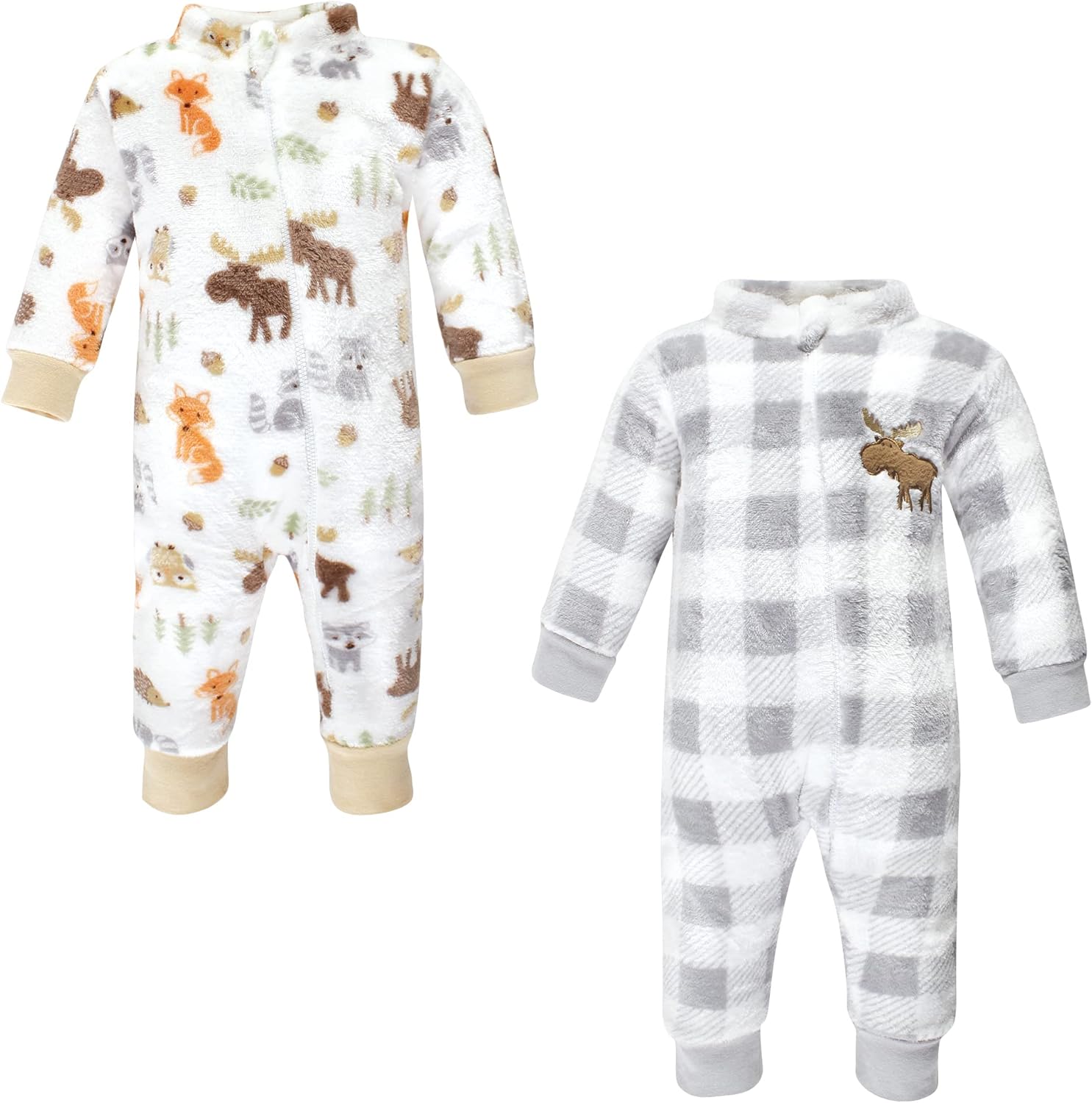 Hudson Baby - Cozy Plush Jumpsuits for Baby Girls Affordable Cozy Set