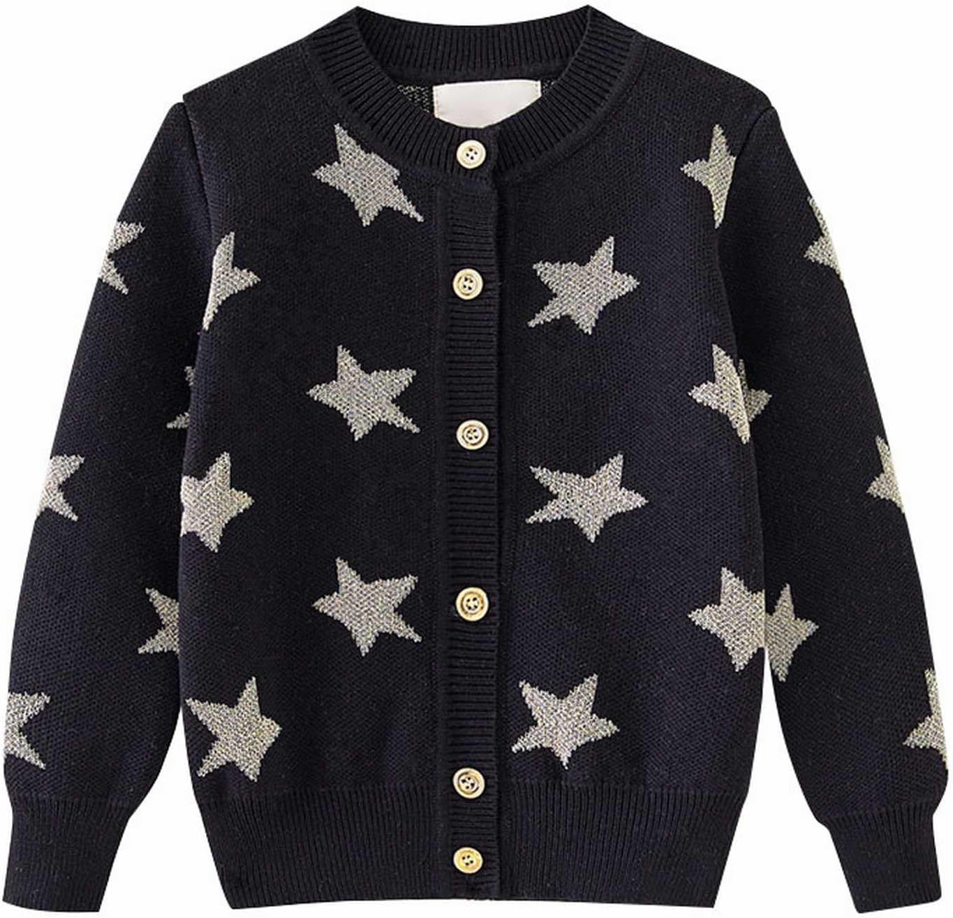 Geometric Knitted Sweater Jacket for Kids
