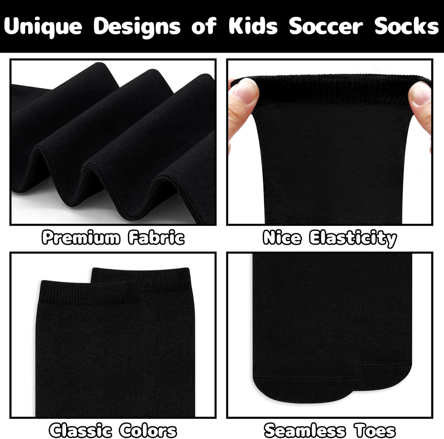 Comfortable Stylish Toddler Soccer Socks for Boys Girls