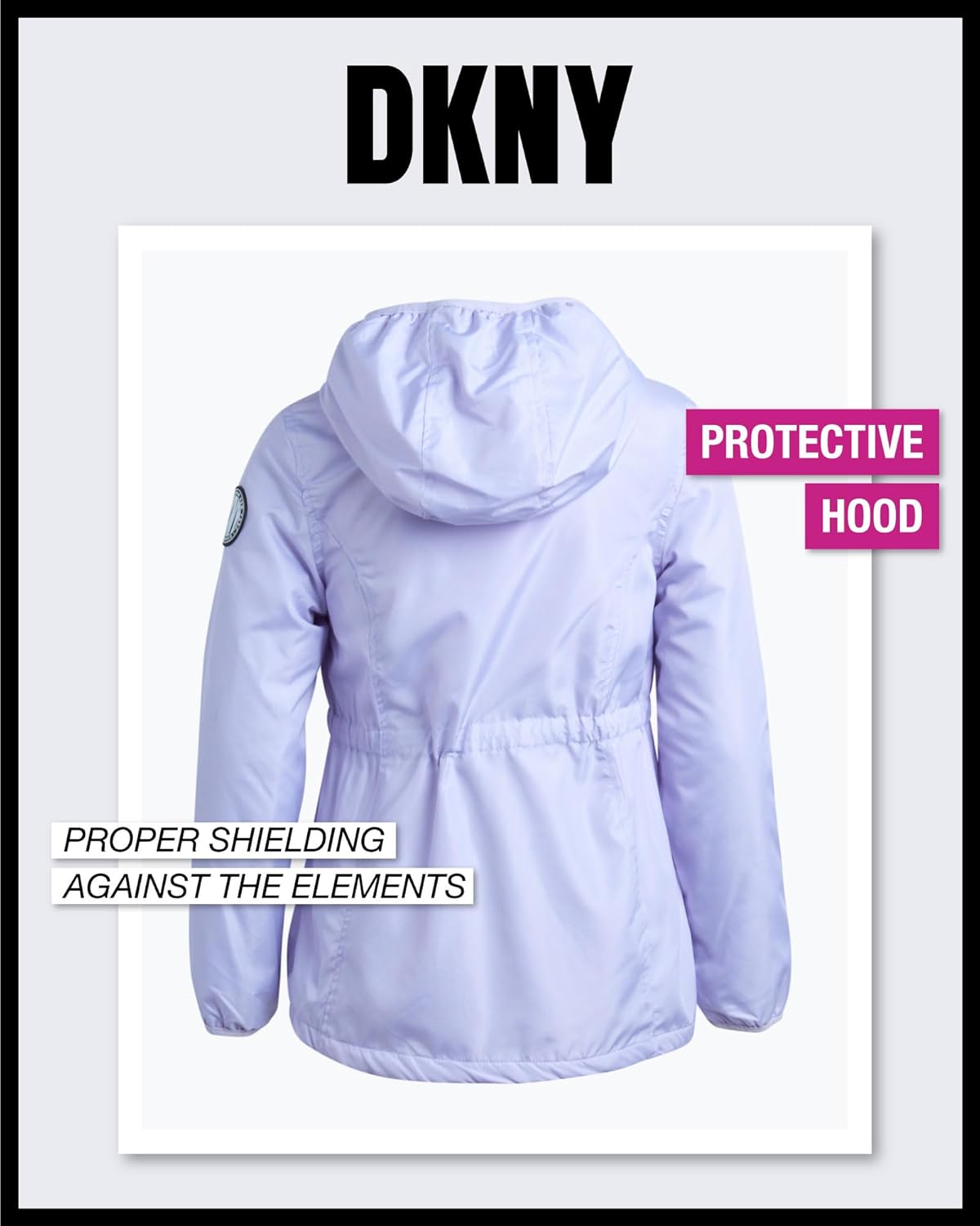 DKNY Girls Anorak Jacket - Weather Resistant Polar Fleece