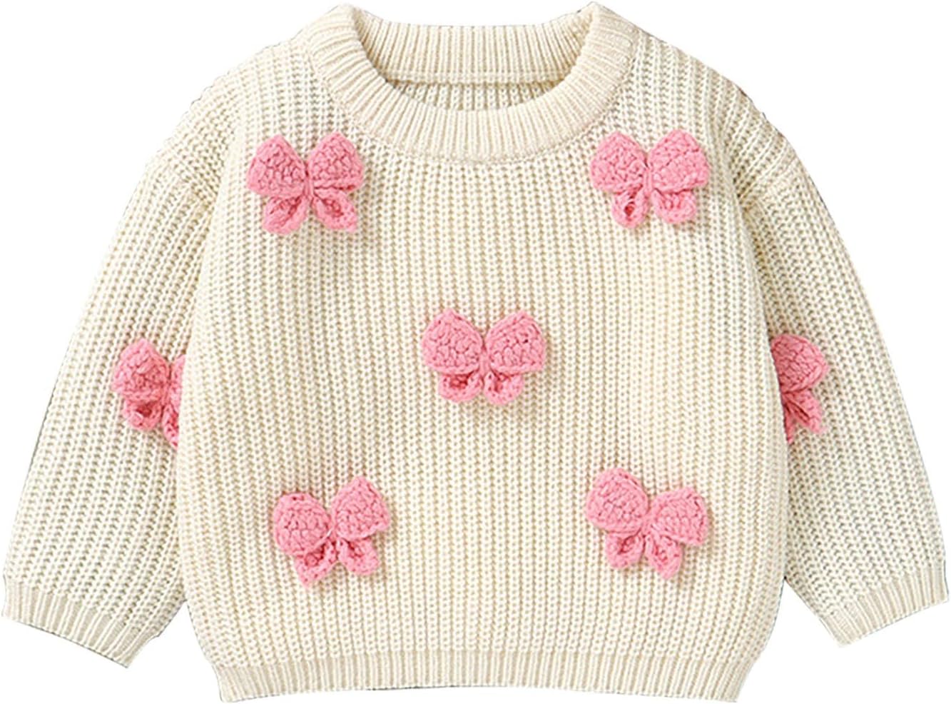 ToddlBy Baby Girls Soft Knit Sweater Pullover 6-9 Months Warm and Cozy