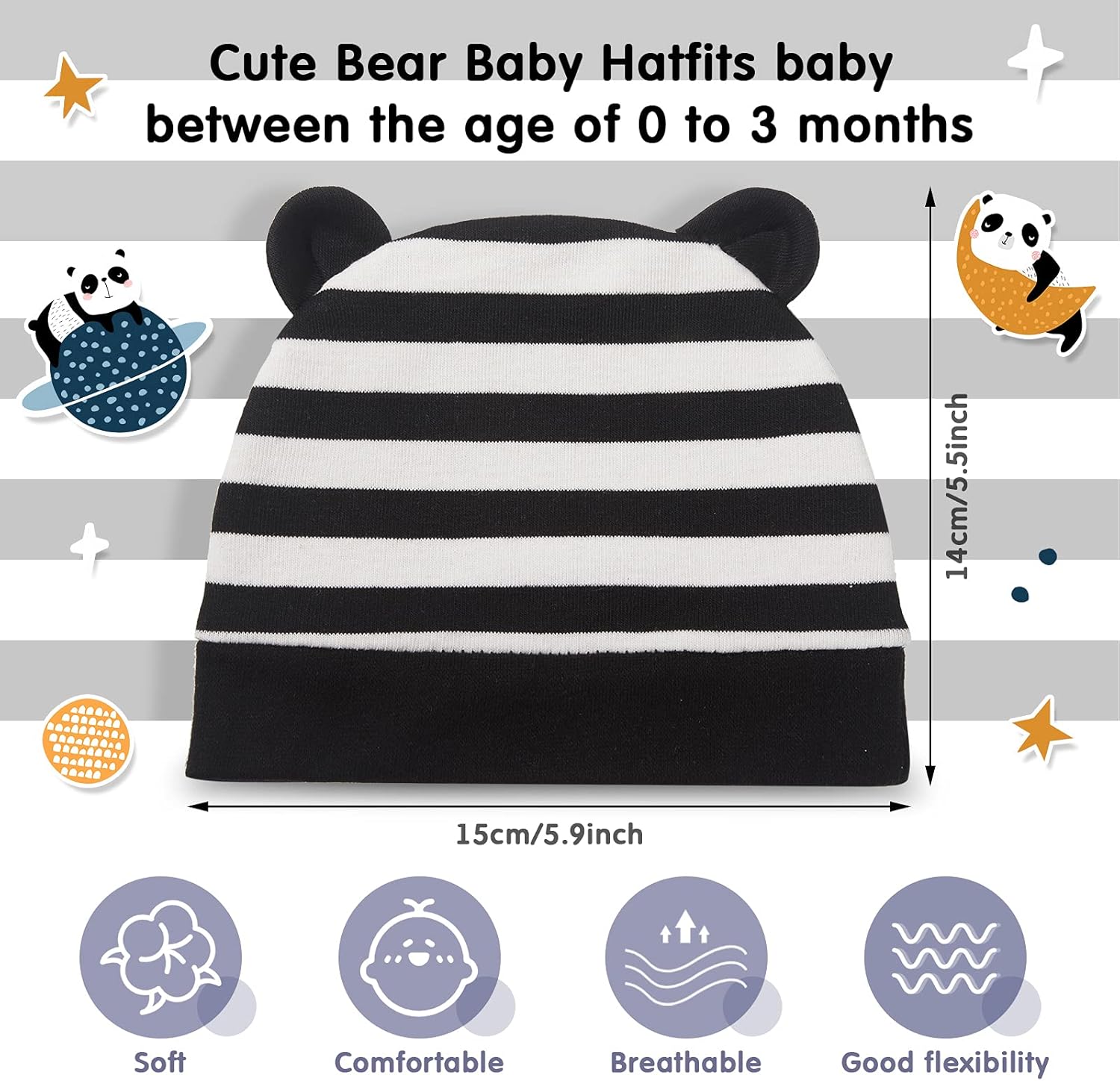 Geyoga 6-Piece Beanie Set