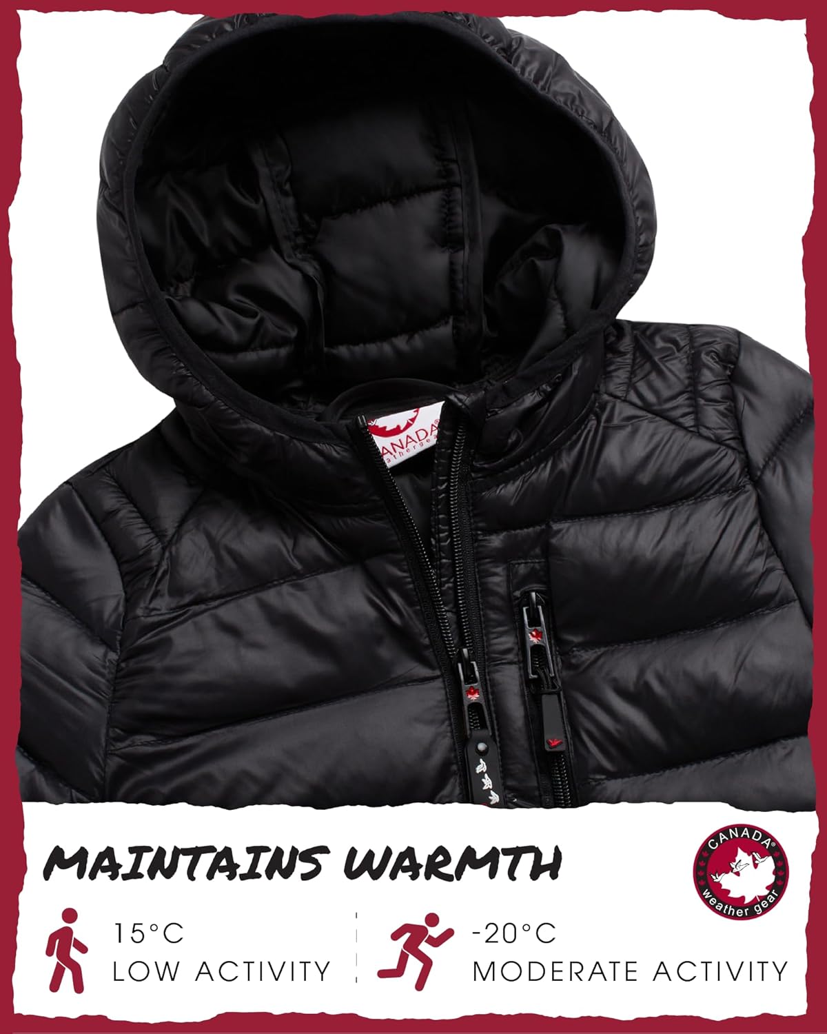 Canada Weathgabe Girls Puffer Jacket - Lightweight Durable Perfect for Kids 7-16