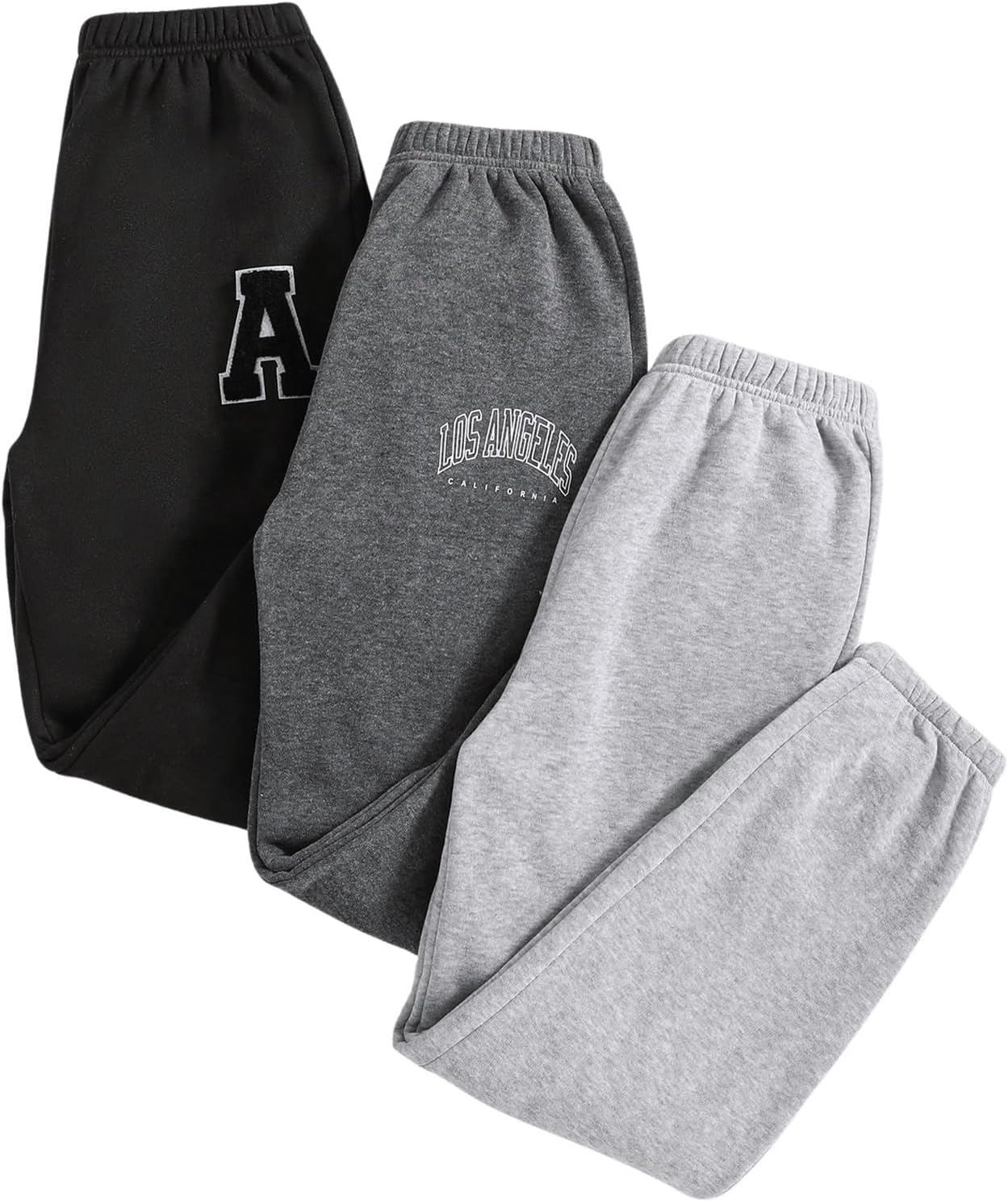 Floerns 3-Piece Elastic Jogger Pants