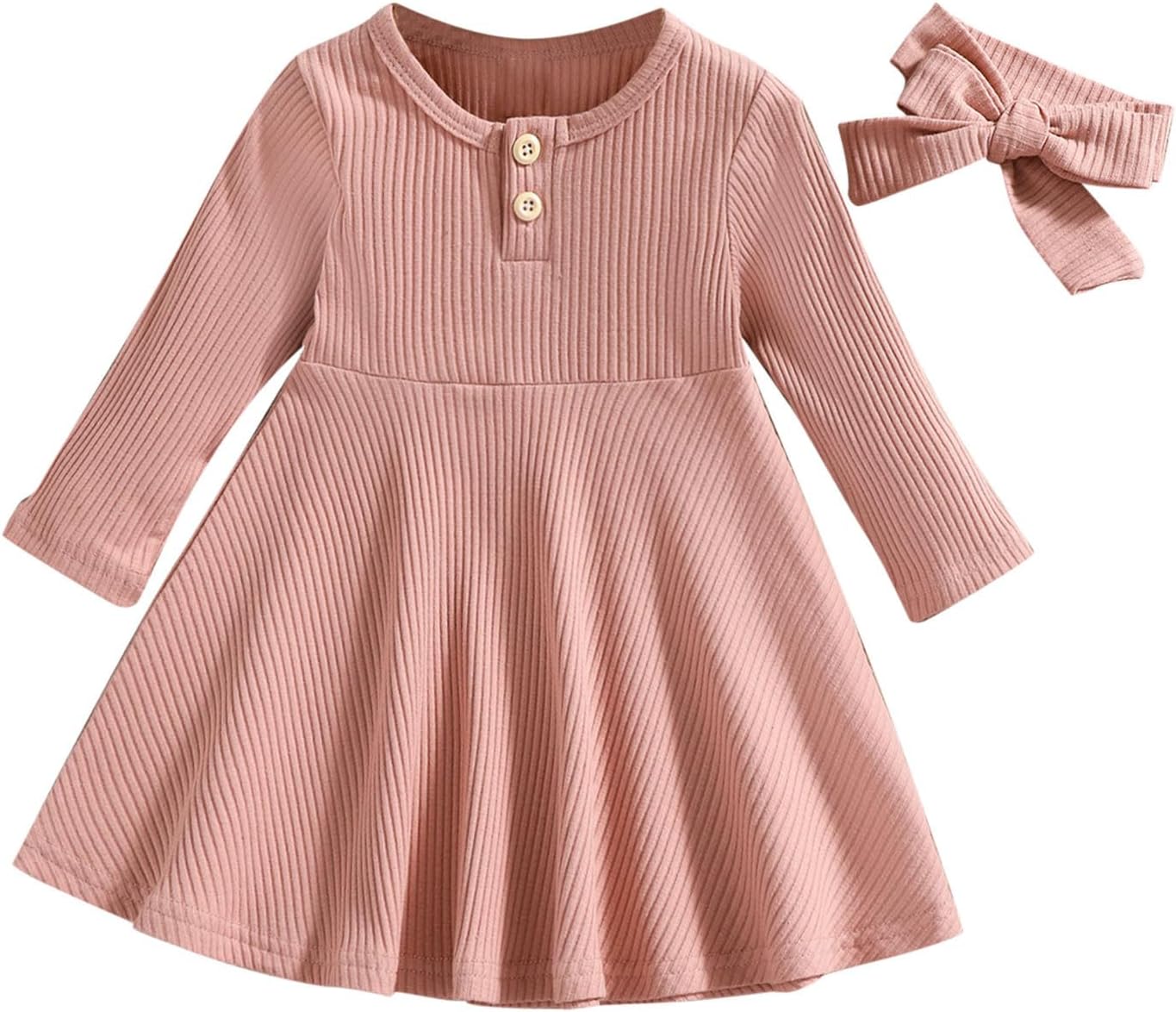 Beessbest Spring Knitted Dress for Kids Toddler