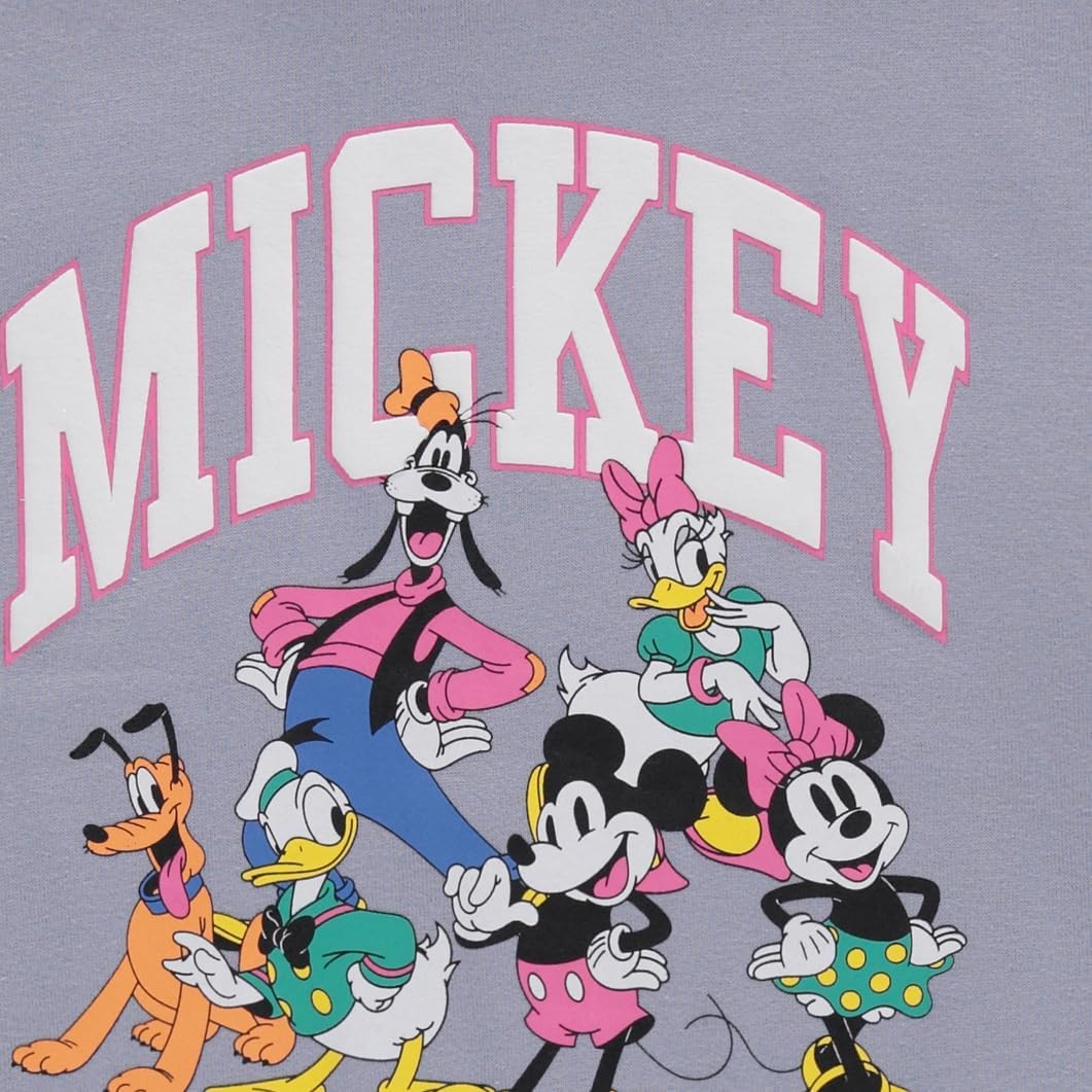 Disney Mickey Mouse Womens Collegiate Crewneck Sweatshirt