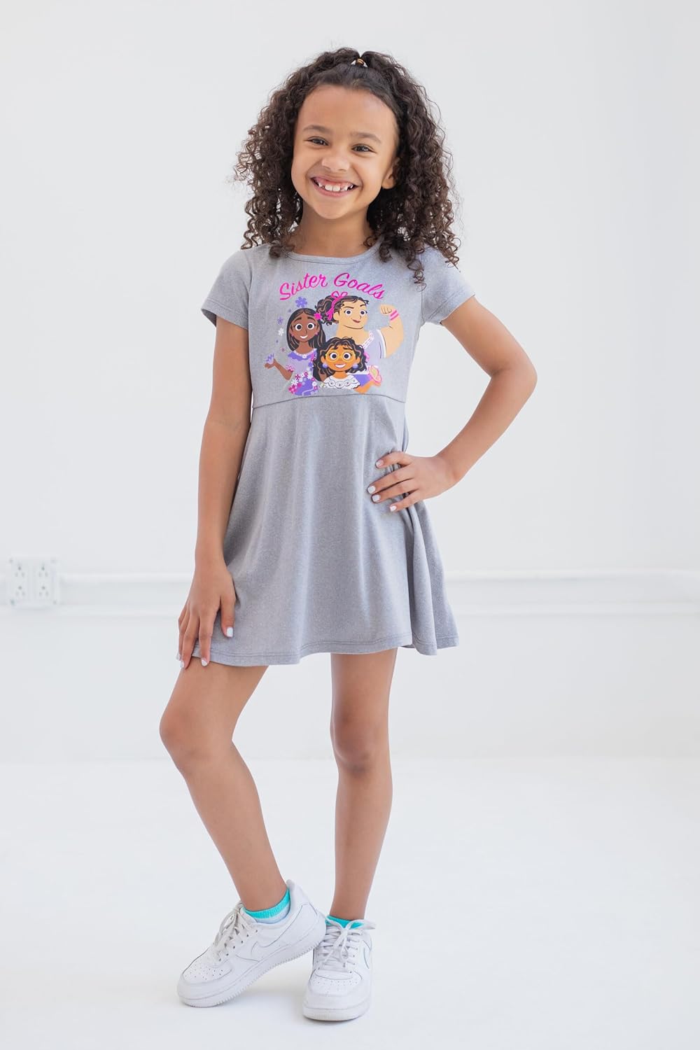 Disney Encanto Minnie Mouse Girls Short Sleeve Dress Headband